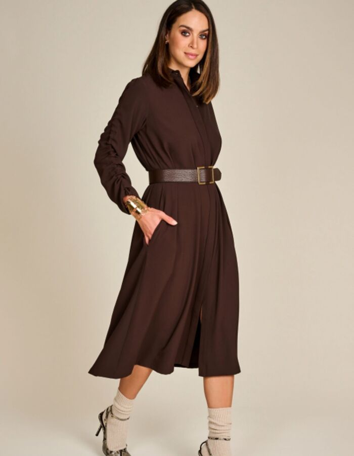 Robe marron Due Amanti ( Dolores /Chocolat foncé )