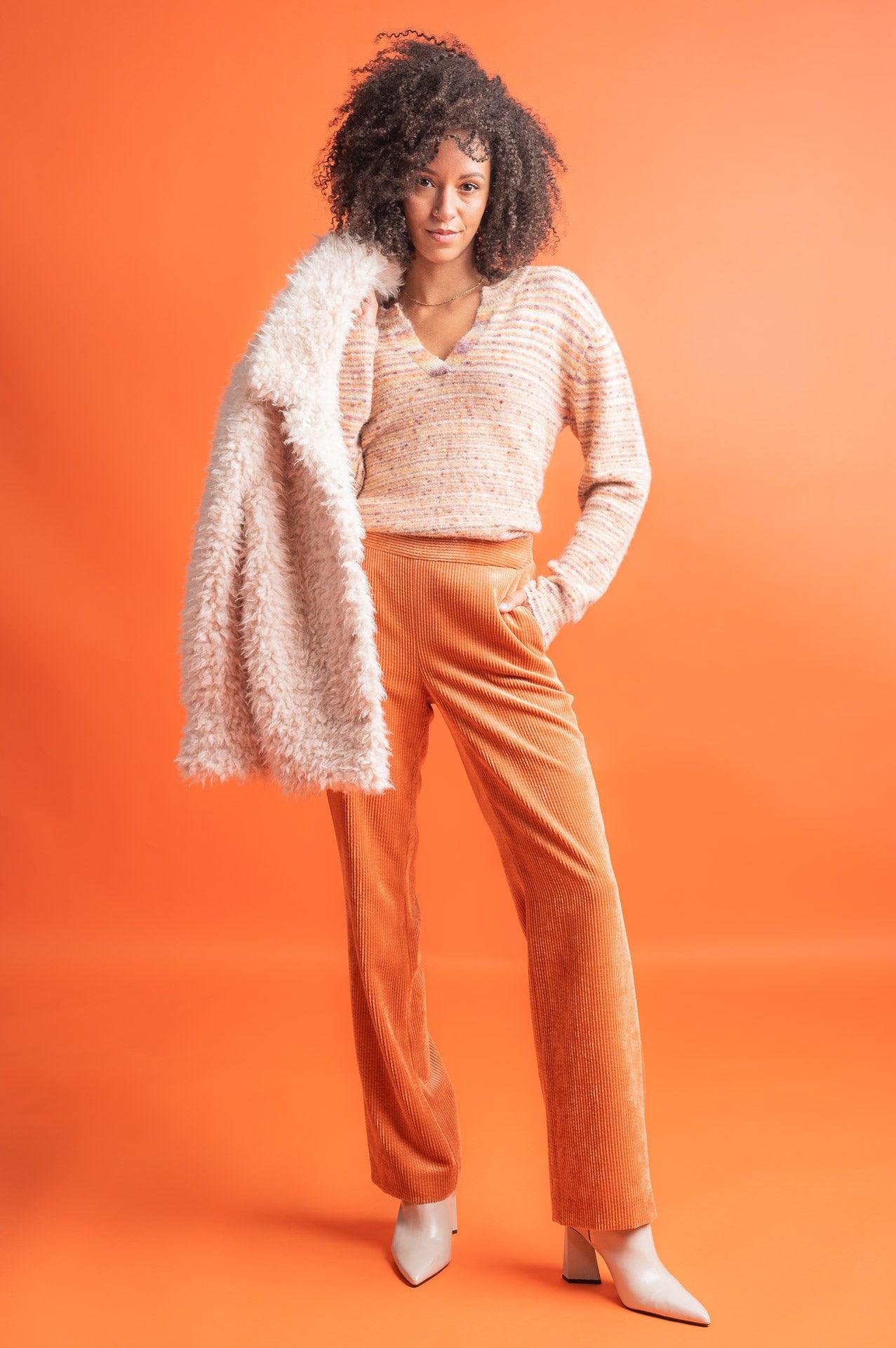Broek Oranje Accent Fashion ( Great 7928/Tangerine ) - Delaere Womenswear