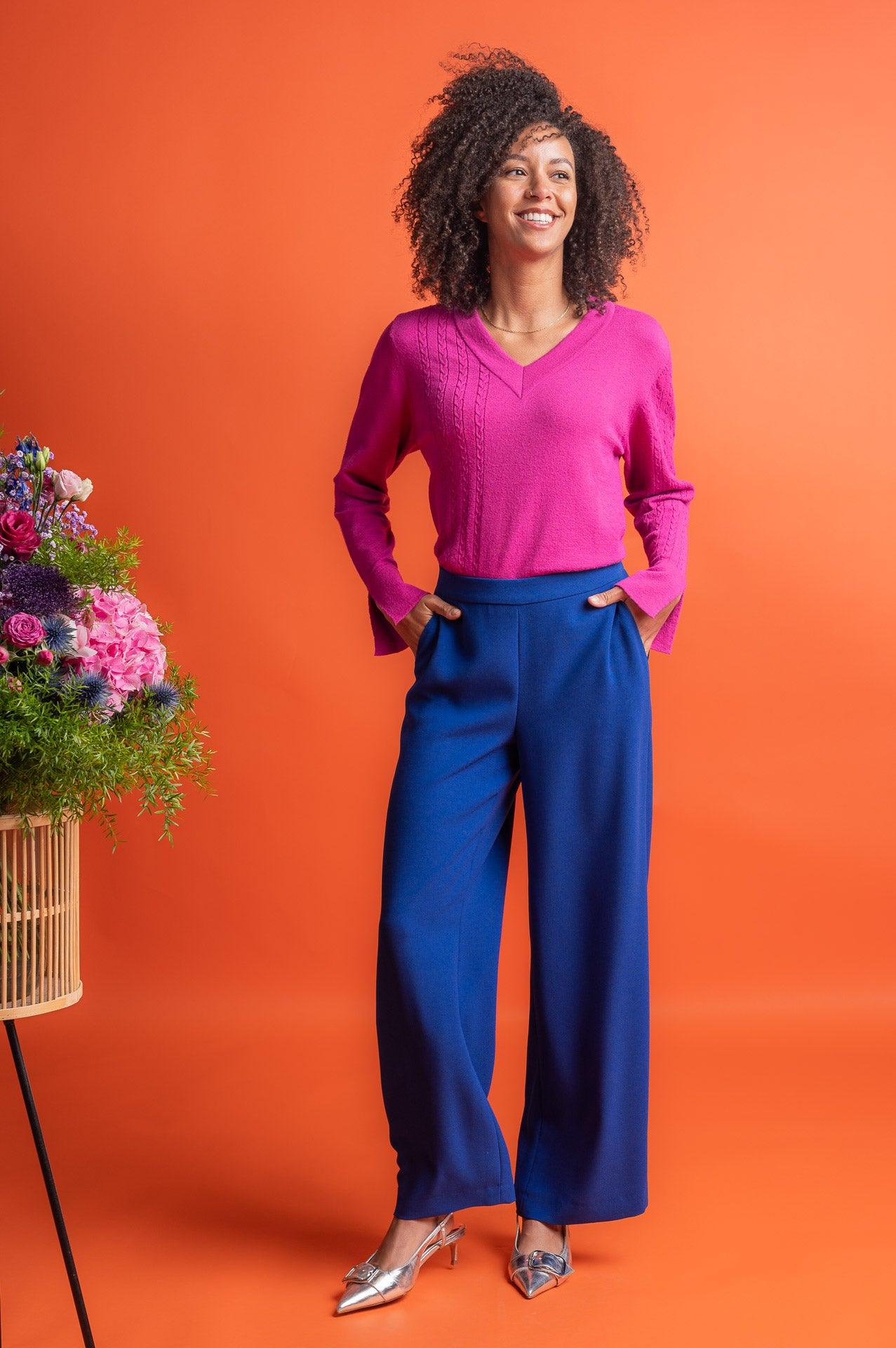 Pull Fuchia Accent Fashion ( Variation/Rasperry ) - Delaere Womenswear
