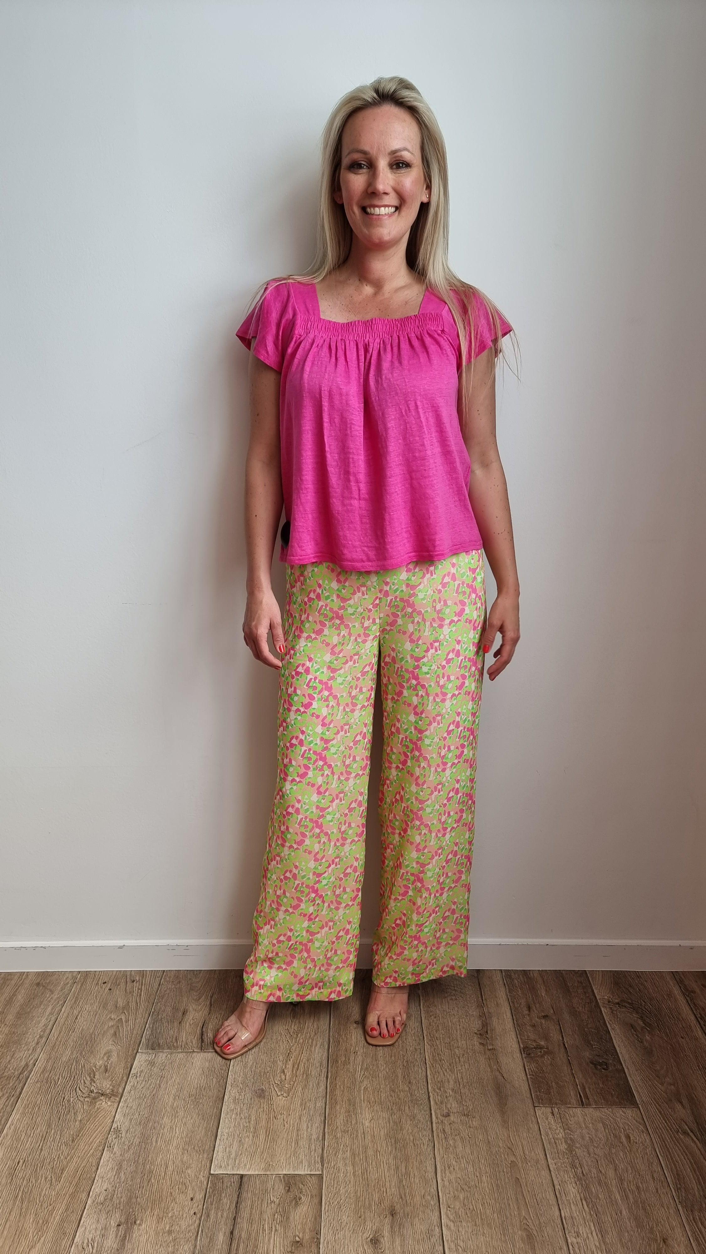 Broek Fuchia Atmos ( 8620 Jeanne Pop ) - Delaere Womenswear