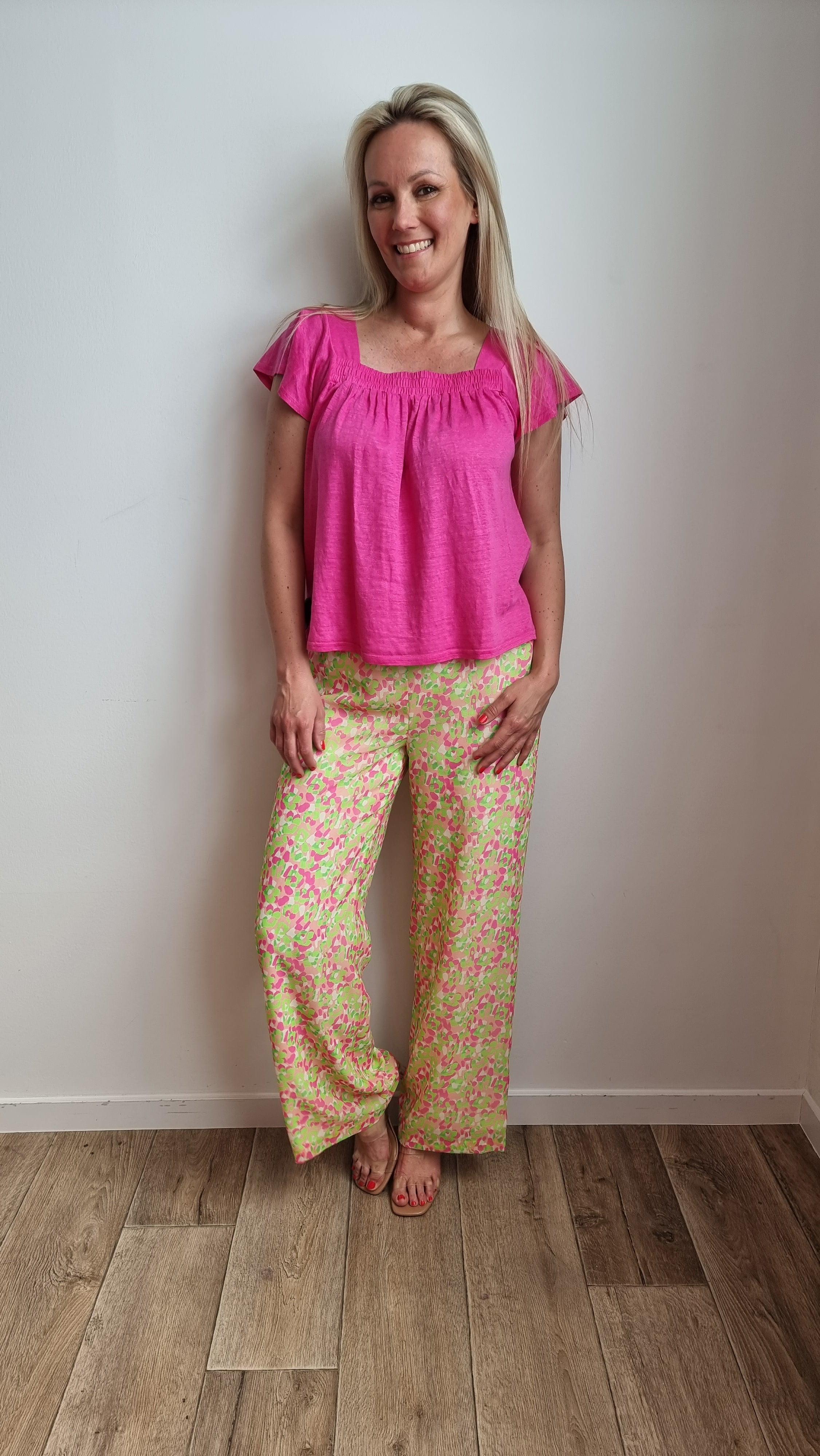 Broek Fuchia Atmos ( 8620 Jeanne Pop ) - Delaere Womenswear