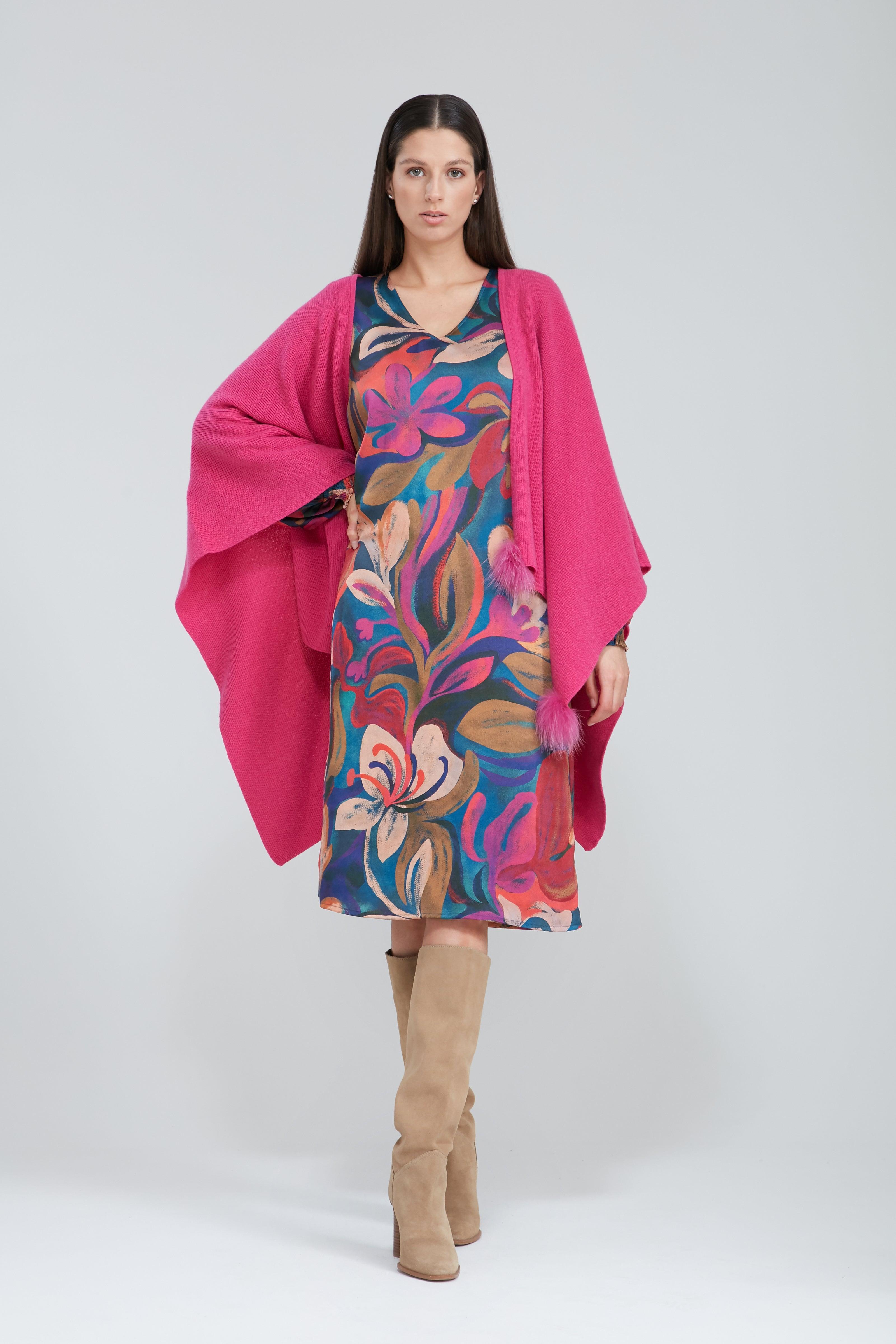 Kleedje Fuchia Blue Iv ( Baldi/331 ) - Delaere Womenswear