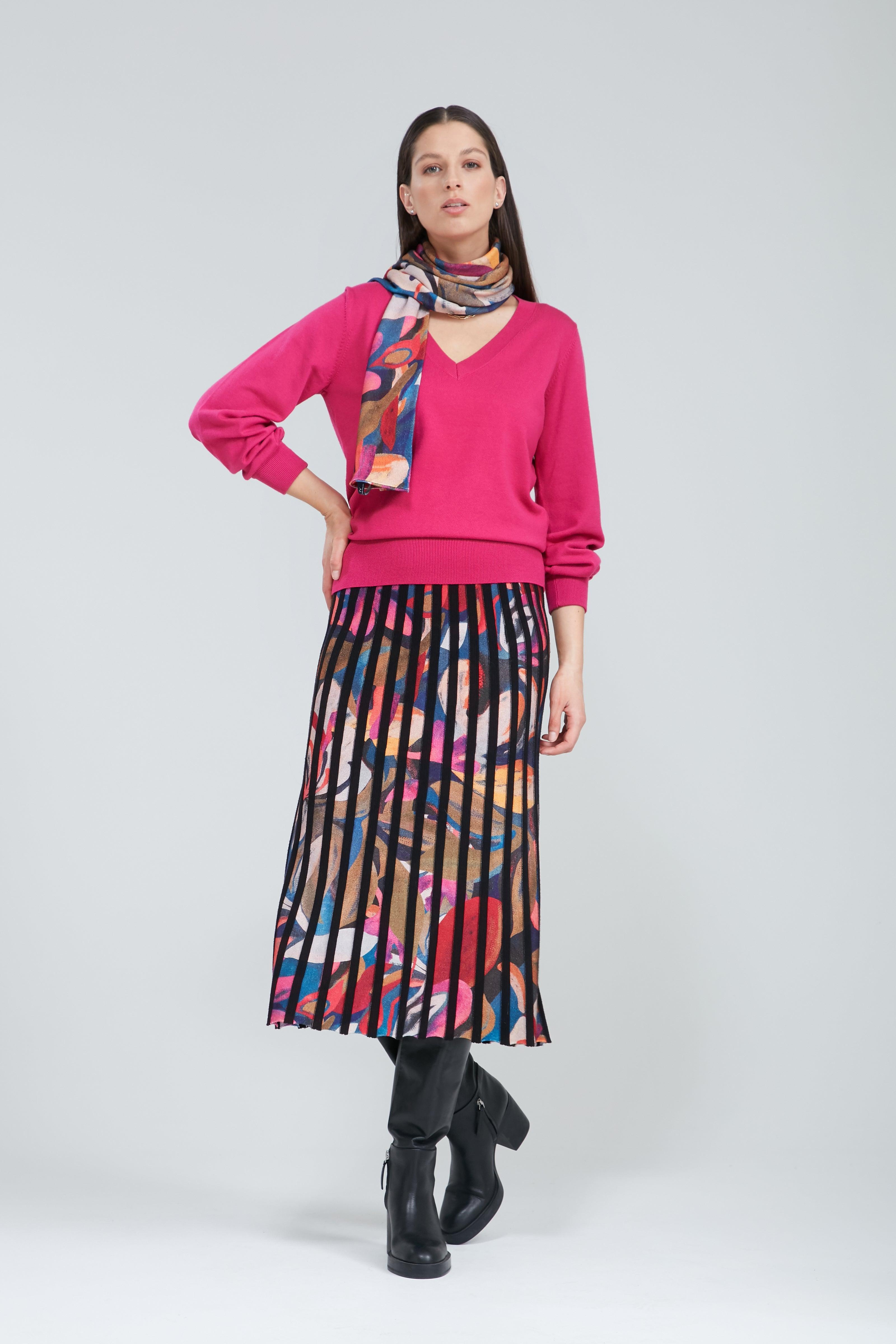 Rok Fuchia Blue Iv ( Myke/331 ) - Delaere Womenswear