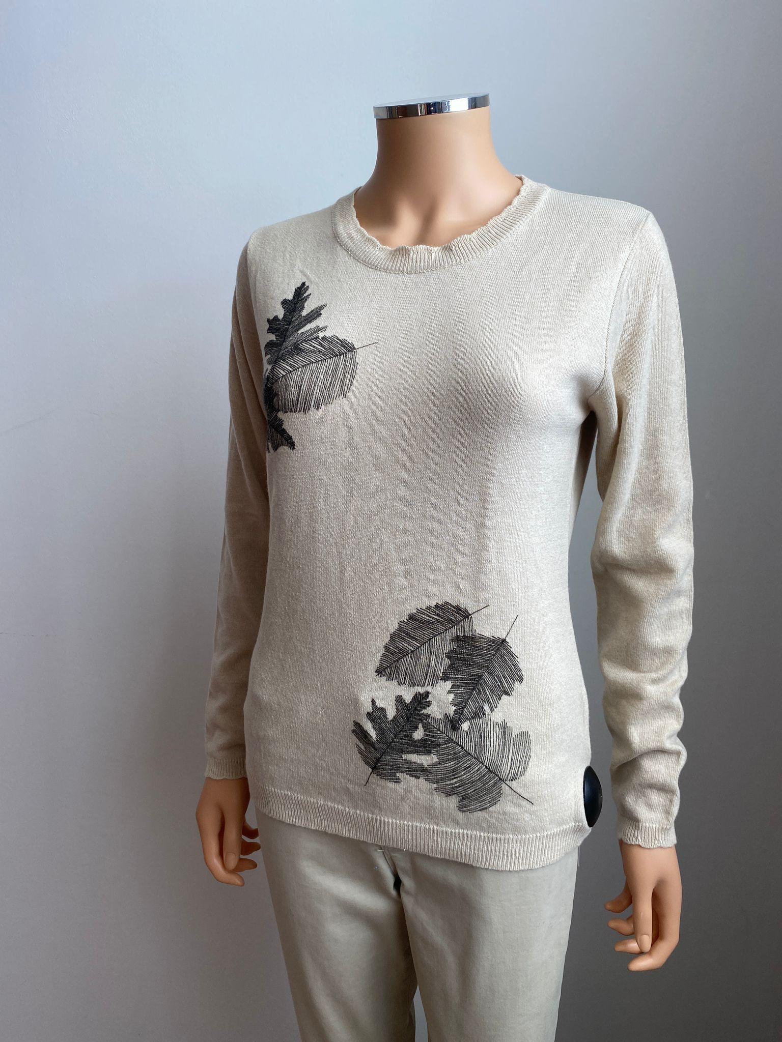 Pull Beige Blue Iv ( Ceres/130 ) - Delaere Womenswear