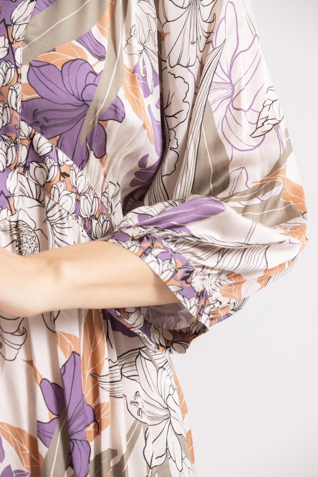 Kleedje Paars Gigue ( Karan 664/2435 ) - Delaere Womenswear