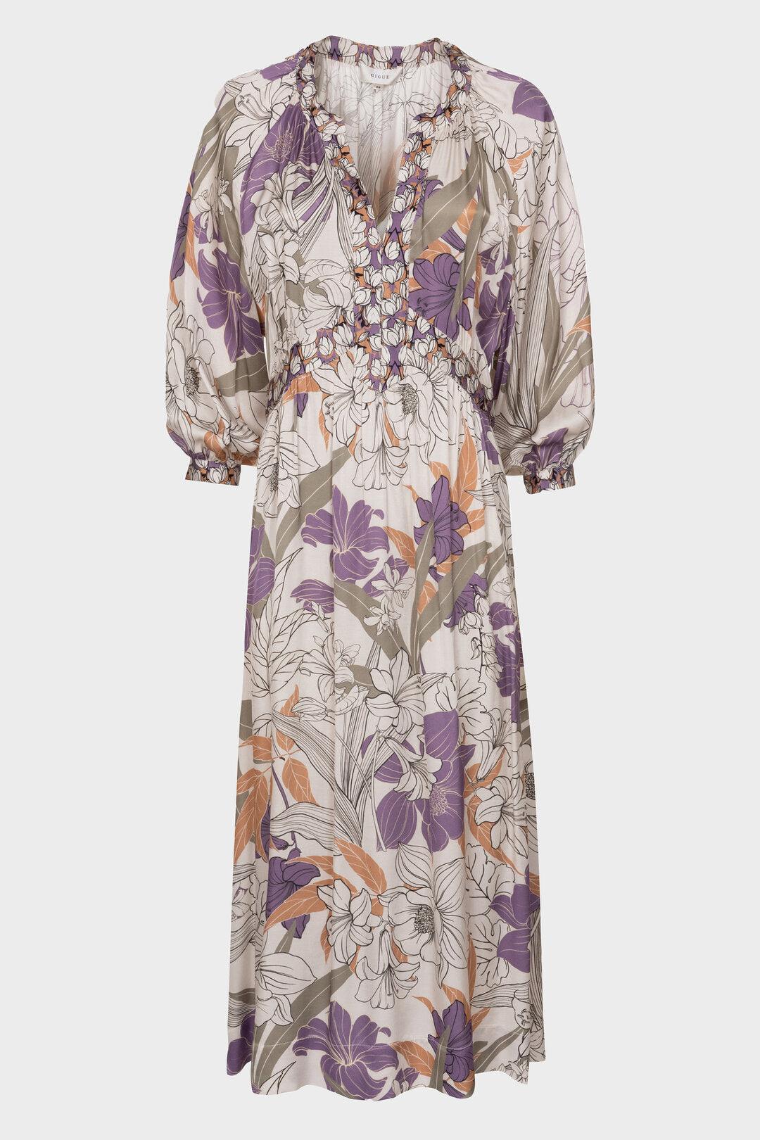 Kleedje Paars Gigue ( Karan 664/2435 ) - Delaere Womenswear