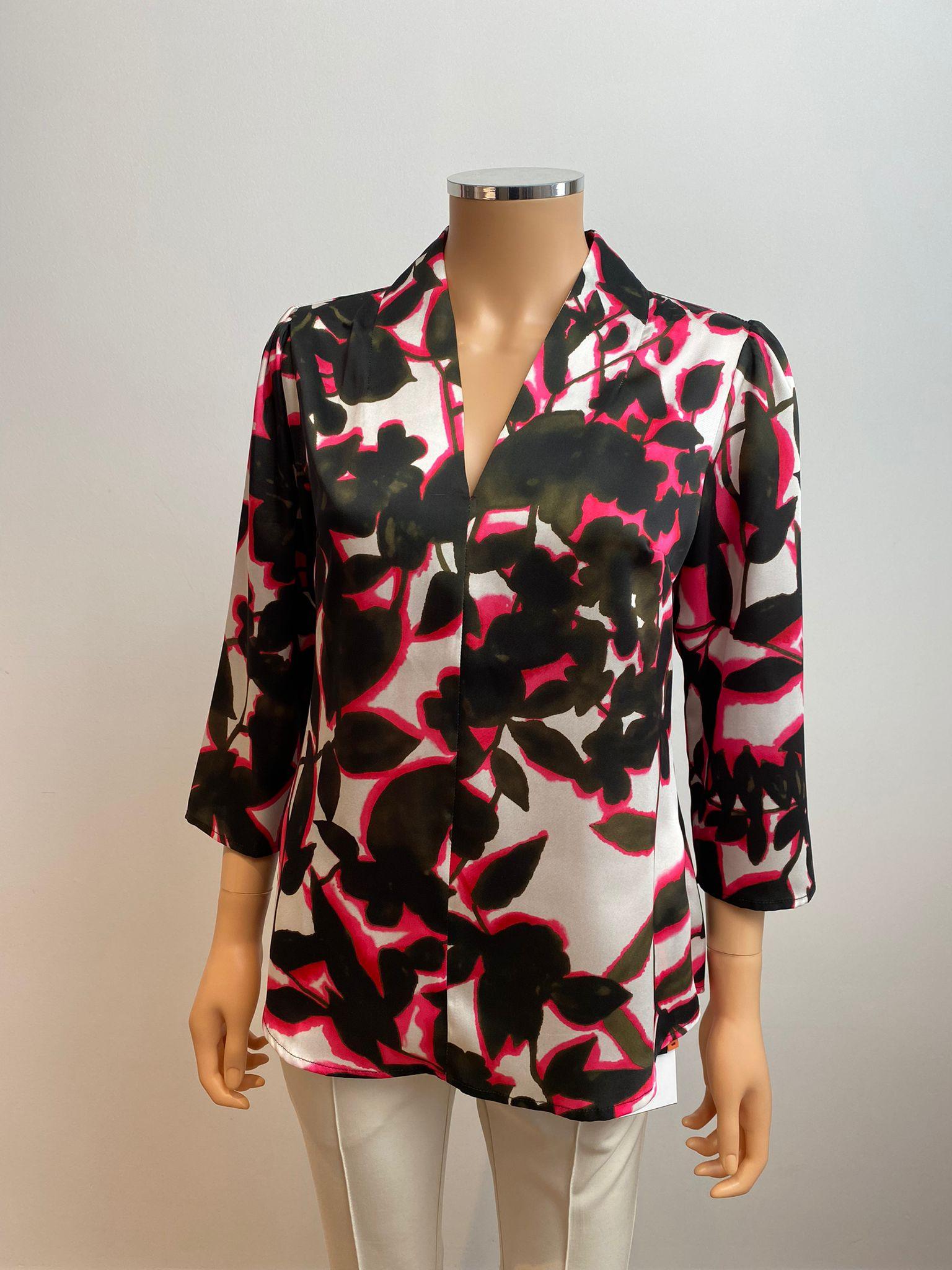 Bloes Fuchia Leonie De Paris ( Cami Leaf/Fuchsia ) - Delaere Womenswear
