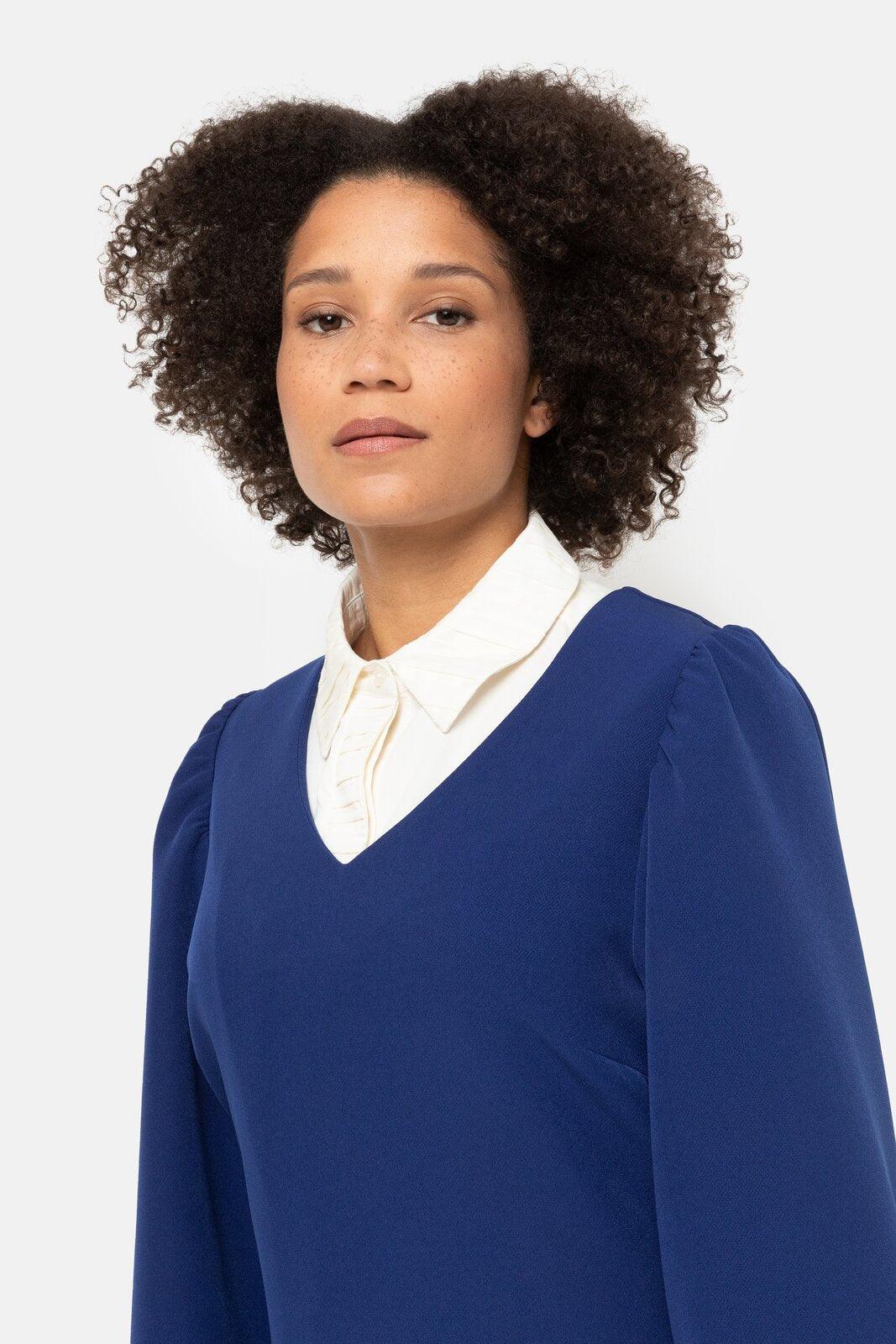 Kleedje Blauw Terre Bleue ( Tina/500 ) - Delaere Womenswear