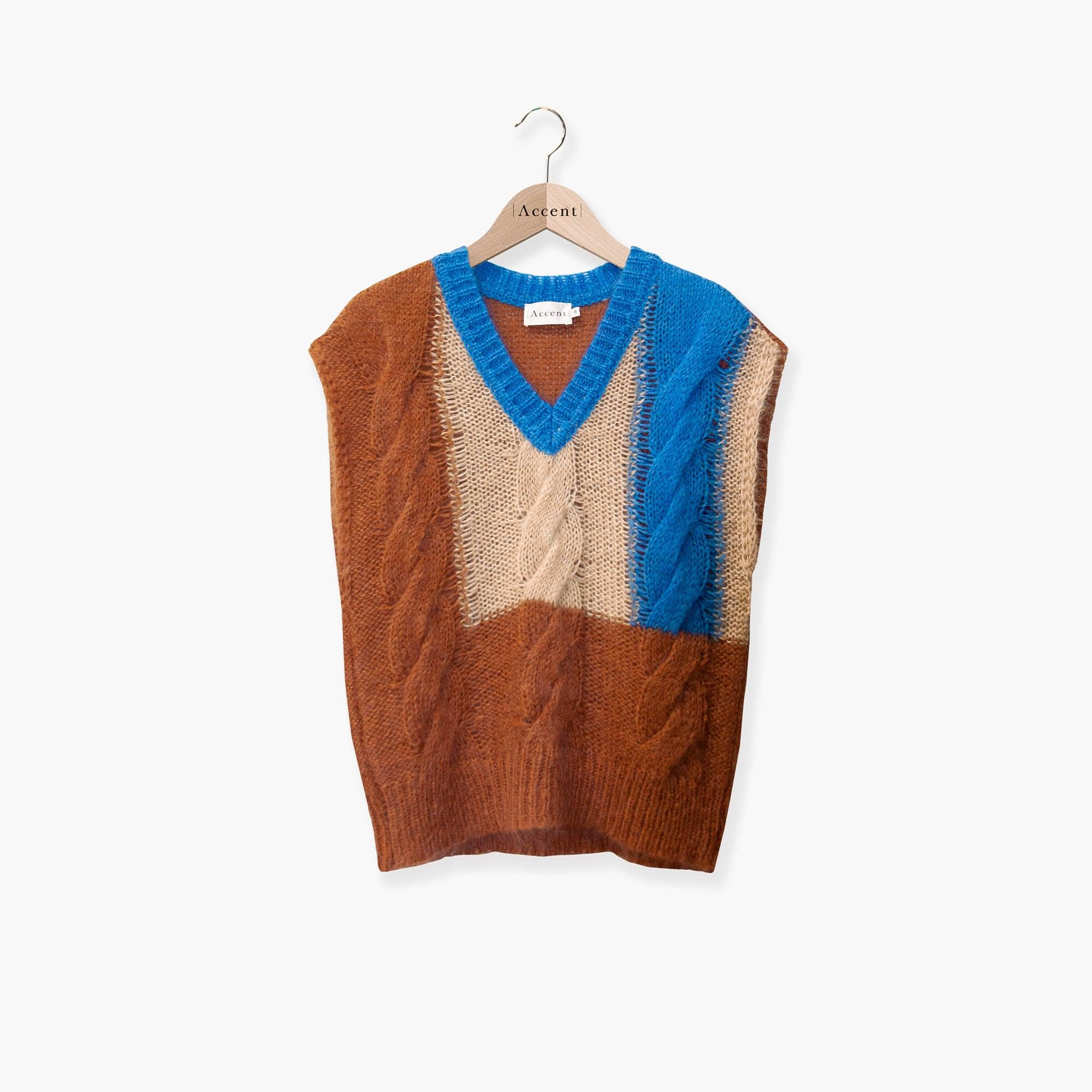 Pull Blauw Accent Fashion ( Levitatie/Multi Blue ) - Delaere Womenswear