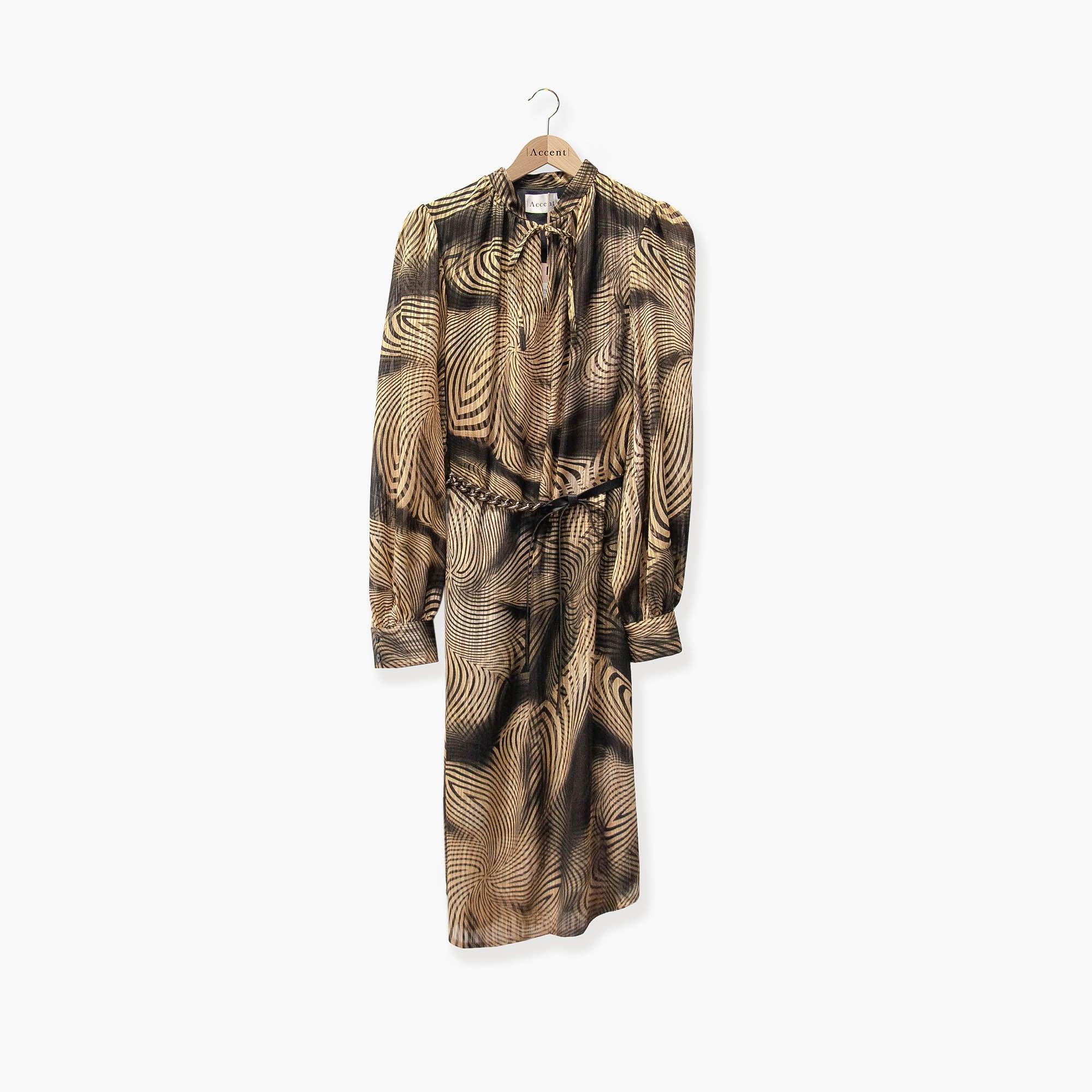 Kleedje Zwart Accent Fashion ( Meteor 10928/11 ) - Delaere Womenswear