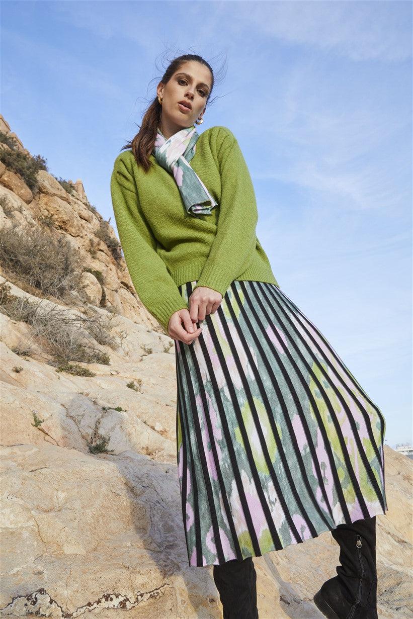 Rok Groen Blue iV ( Medea/515 ) - Delaere Womenswear