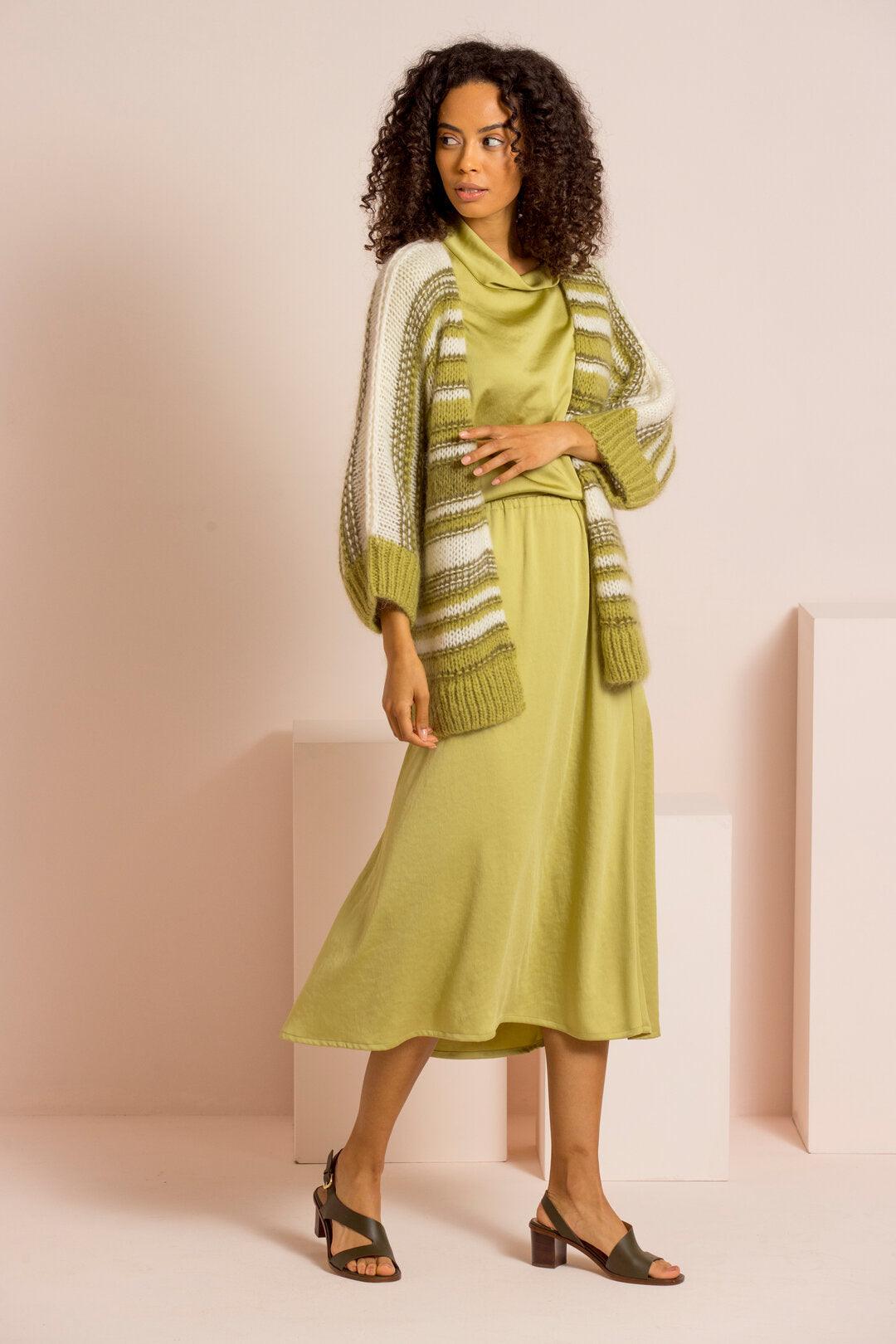 Rok Groen Gigue ( Temple 234/2572 ) - Delaere Womenswear