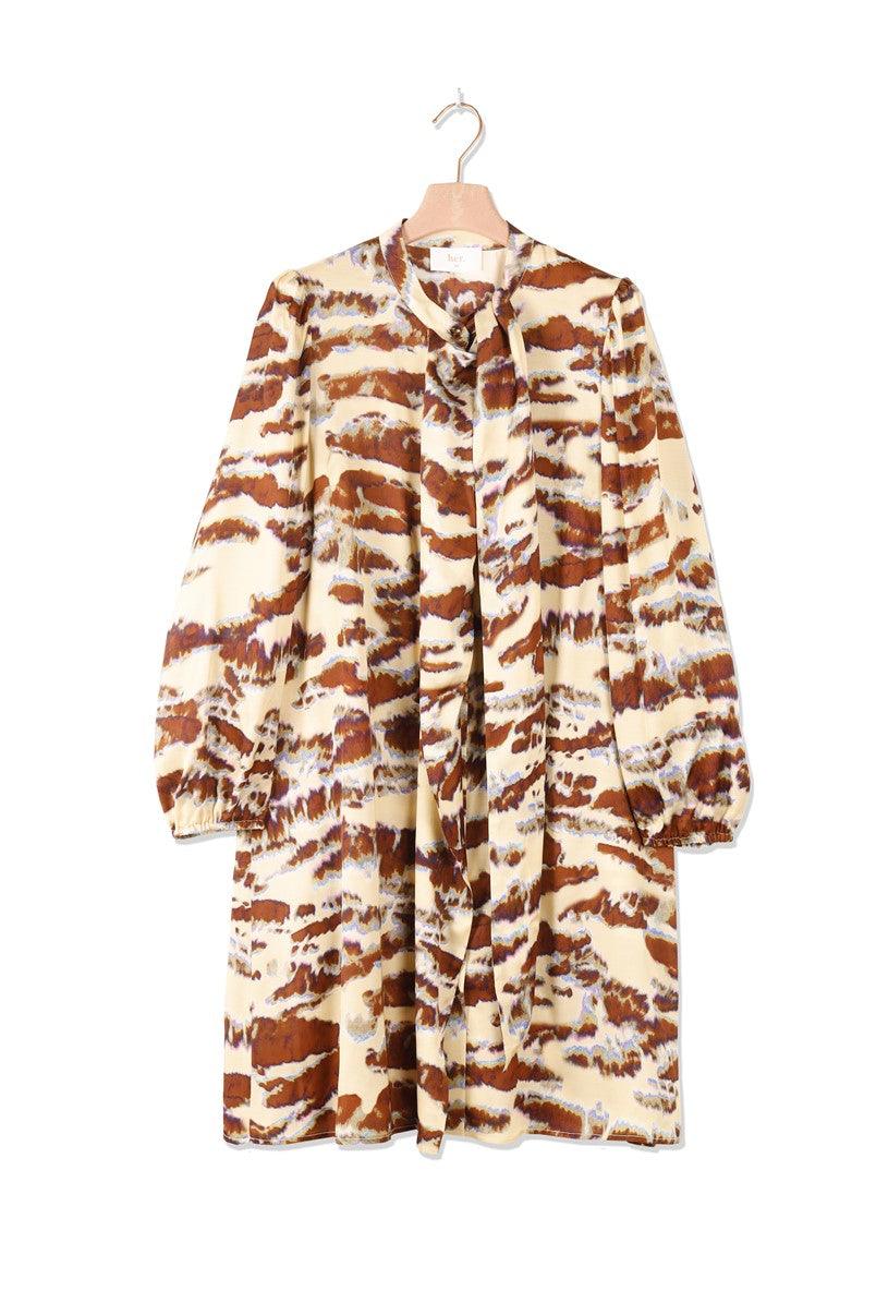 Kleedje Bruin Her ( Bina 118/809 ) - Delaere Womenswear