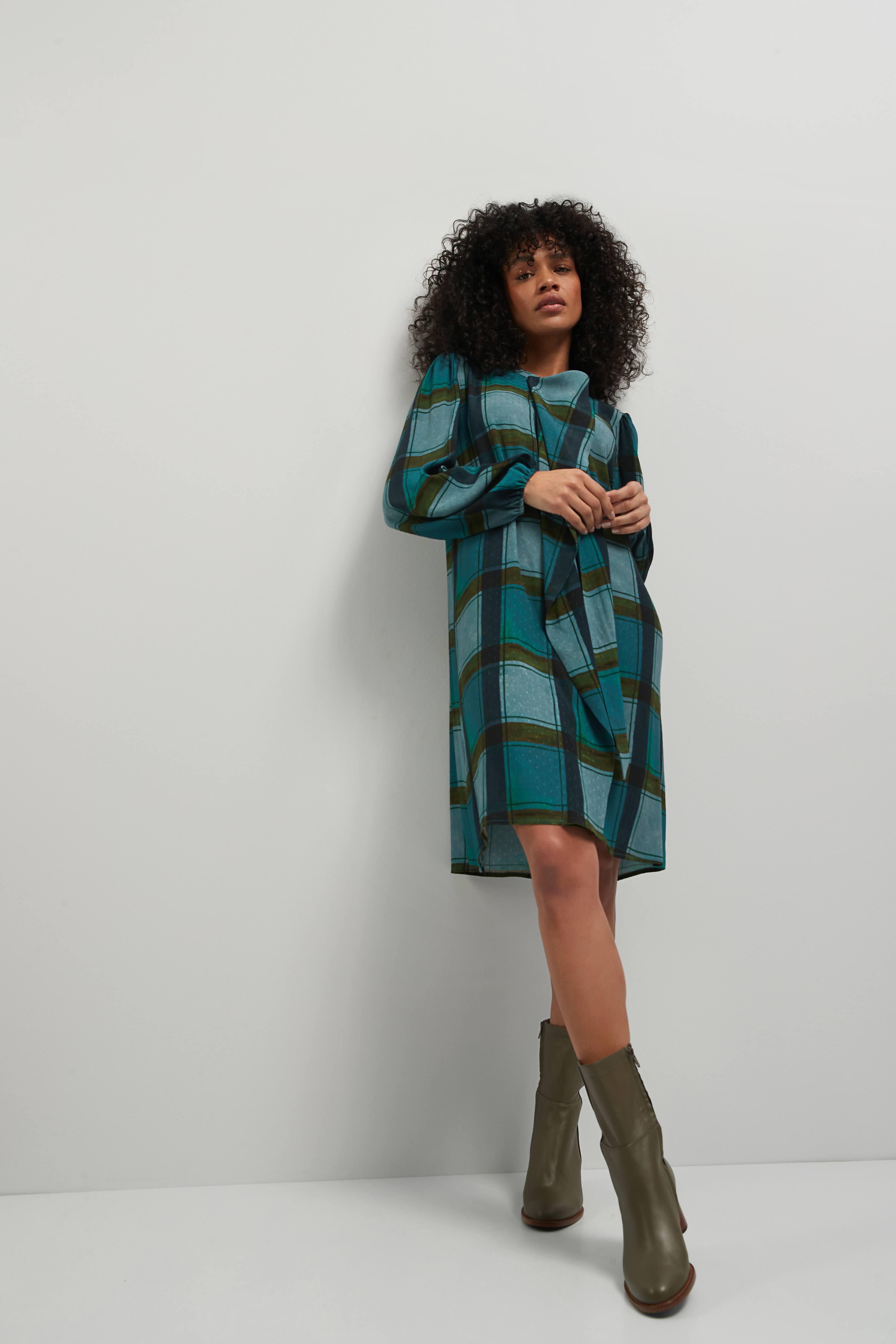 Kleedje Watergroen Her ( Bina 101/765 ) - Delaere Womenswear