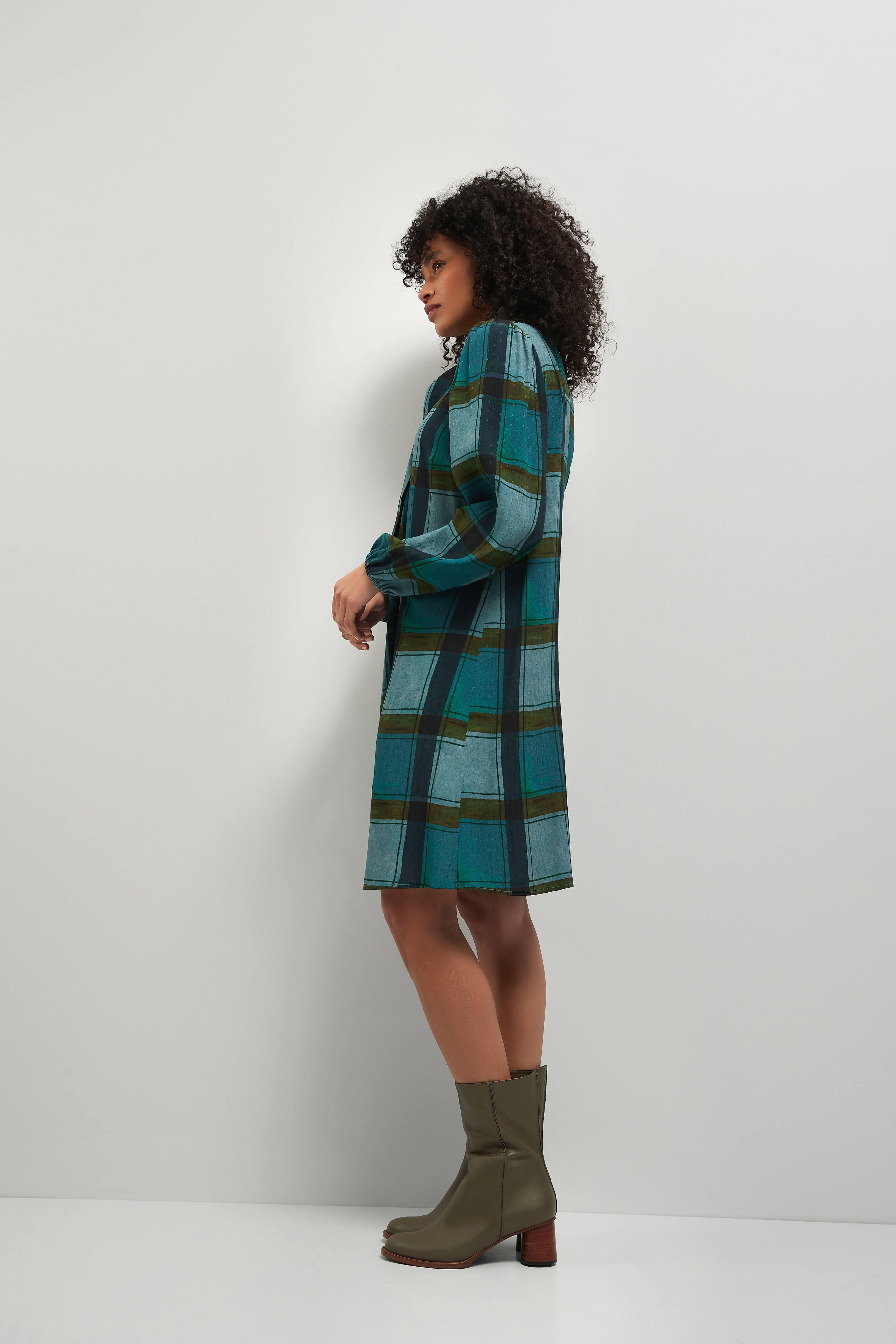 Kleedje Watergroen Her ( Bina 101/765 ) - Delaere Womenswear
