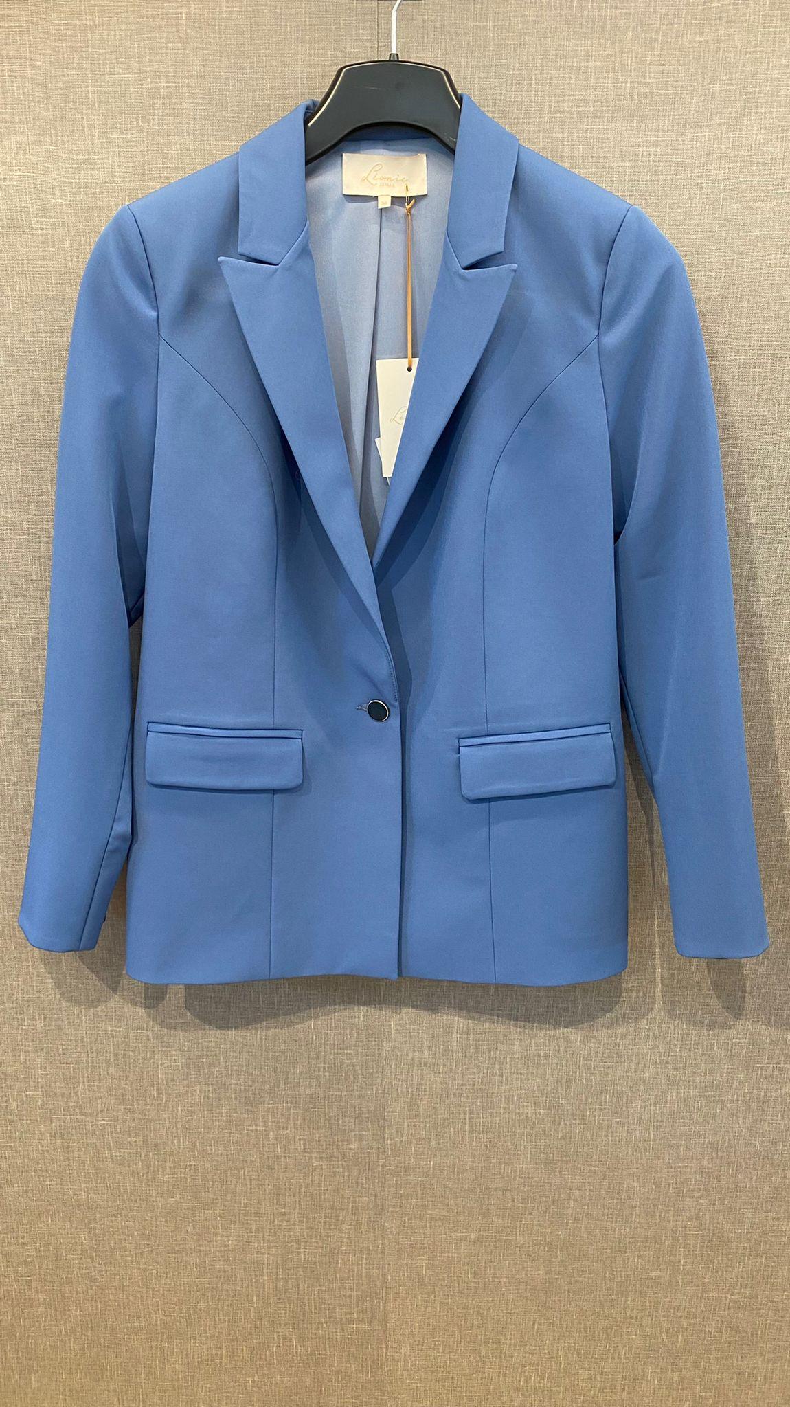 Vest Blauw Leonie De Paris ( Astrid Stretch Blauw ) - Delaere Womenswear