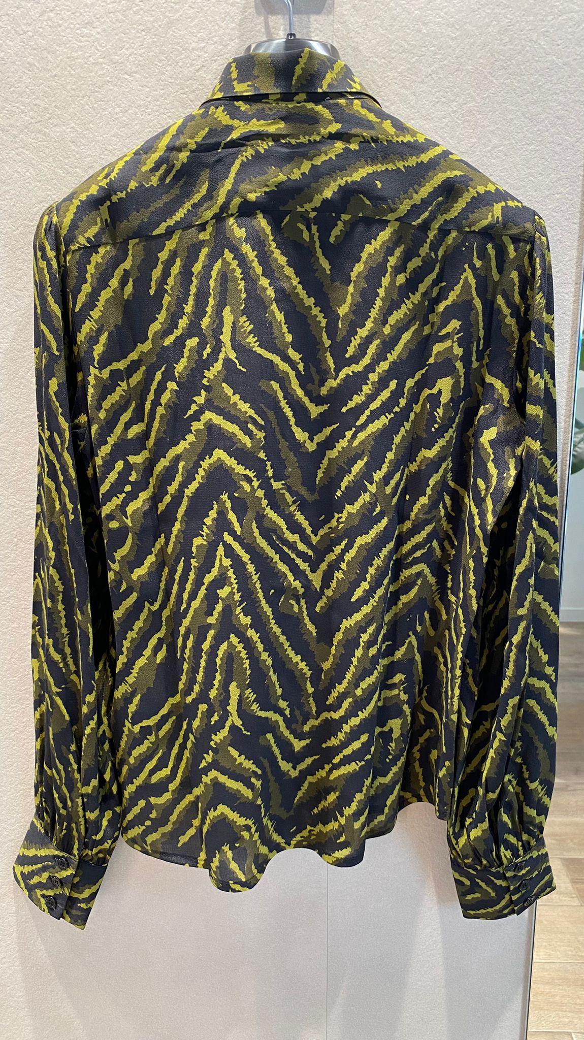 Bloes Olijfgroen Leonie De Paris ( Romy Zebra Olijf ) - Delaere Womenswear