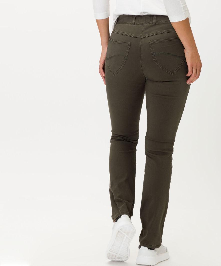 Broek Olijfgroen Raphaela ( Lavina Zip 1547/32 ) - Delaere Womenswear