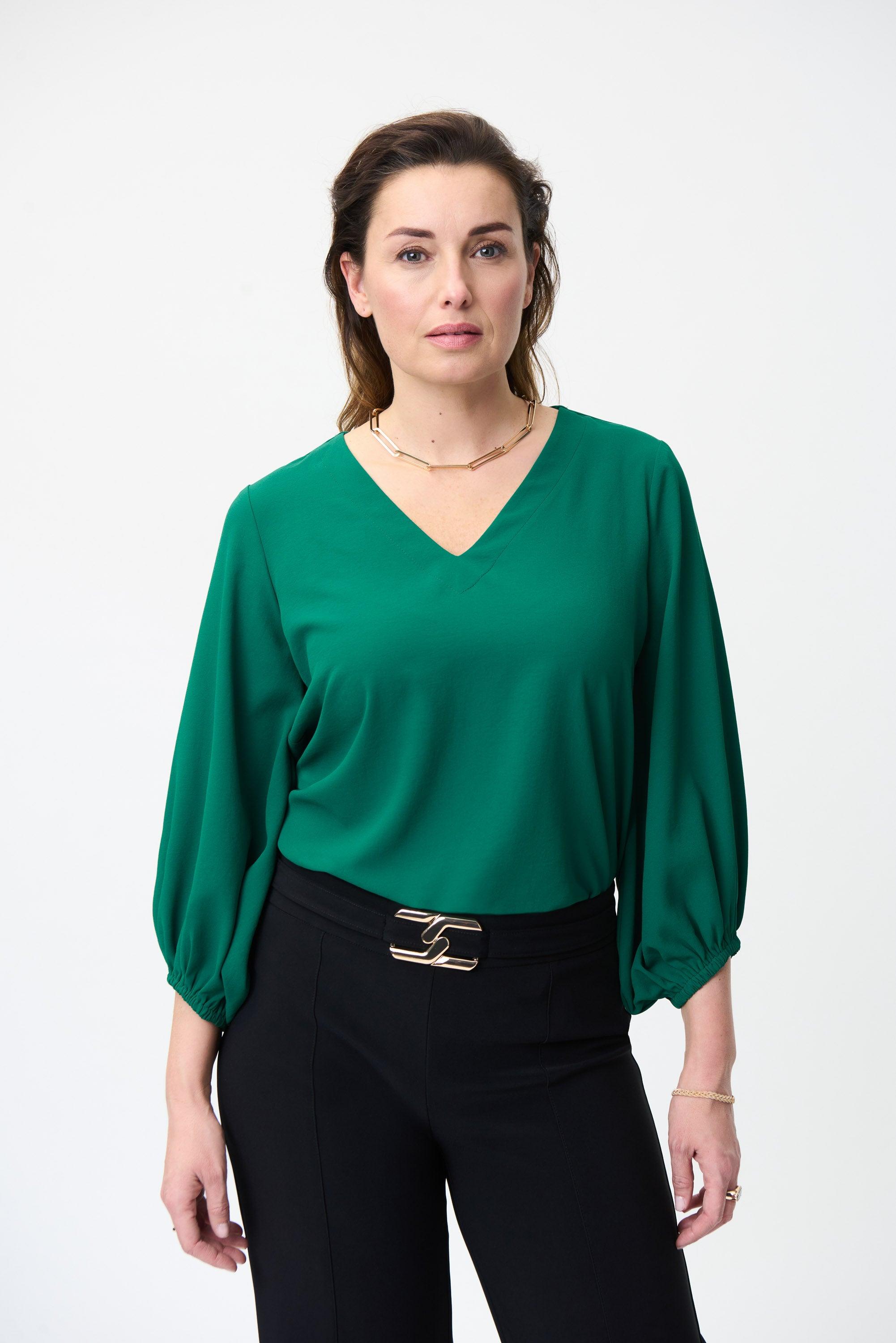 Bloes Groen Ribkoff 224047/3947 ) - Delaere Womenswear