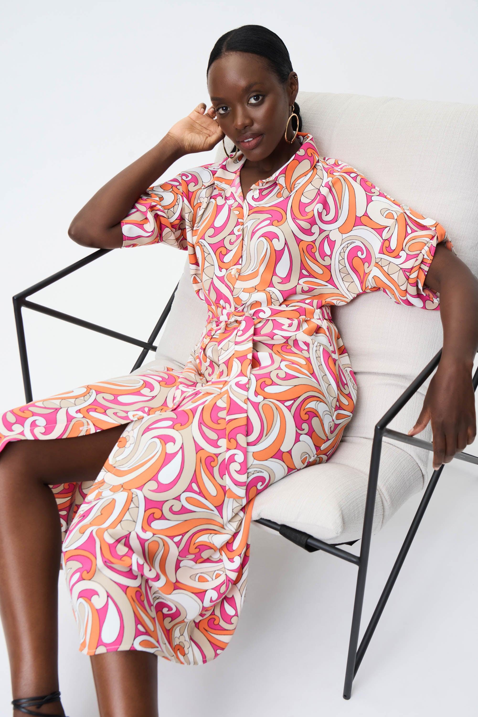 Kleedje Oranje Ribkoff ( 232114/2539 ) - Delaere Womenswear