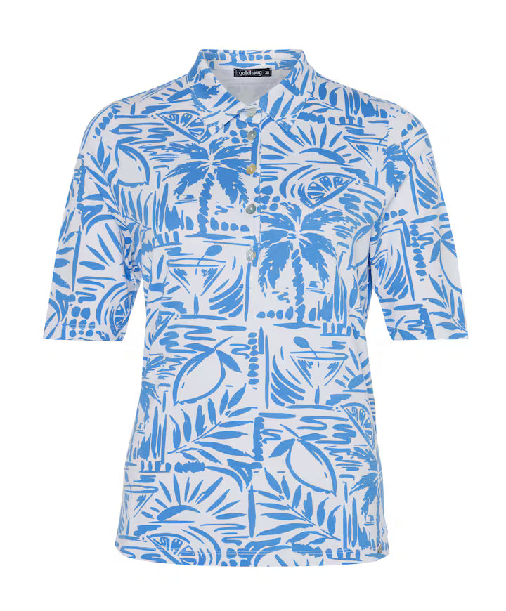 T-Shirt Blauw Gollehaug ( 23210/639 )