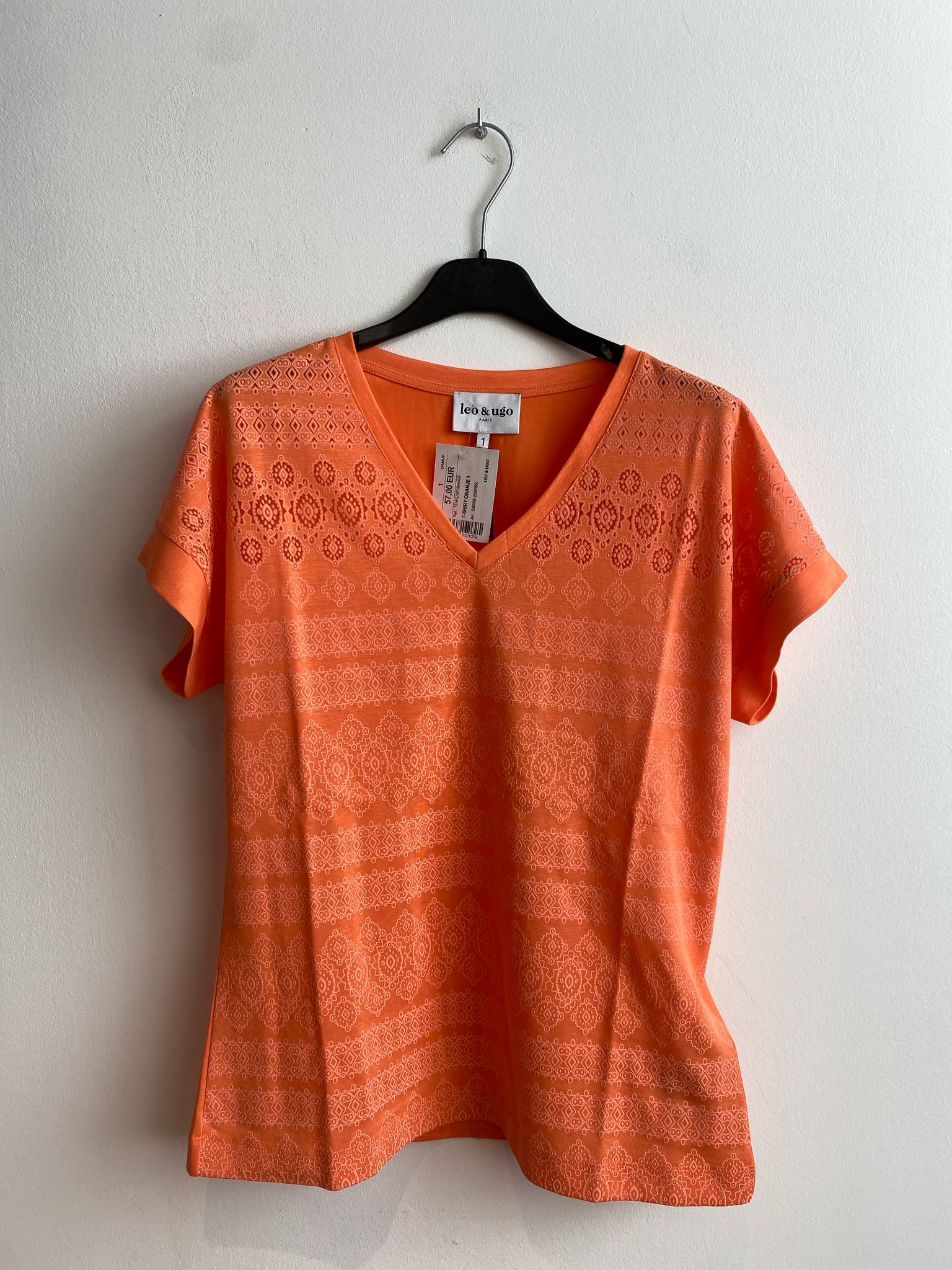 T-Shirt Oranje Leo & Ugo ( Tew378/Orange )