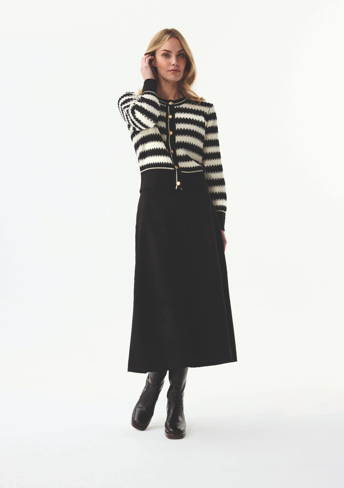 Gilet noir Leo &amp; Ugo (HH556/Noir/Blanc cassé)