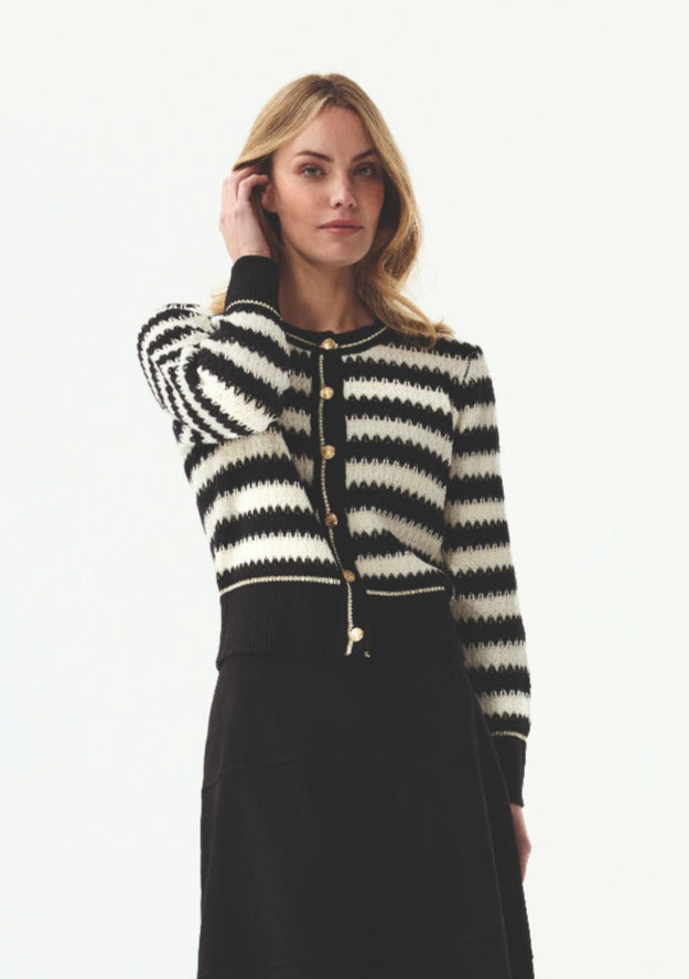 Gilet noir Leo &amp; Ugo (HH556/Noir/Blanc cassé)