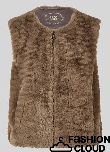 Giletvest Taupe Rabe ( 123872/7672 )