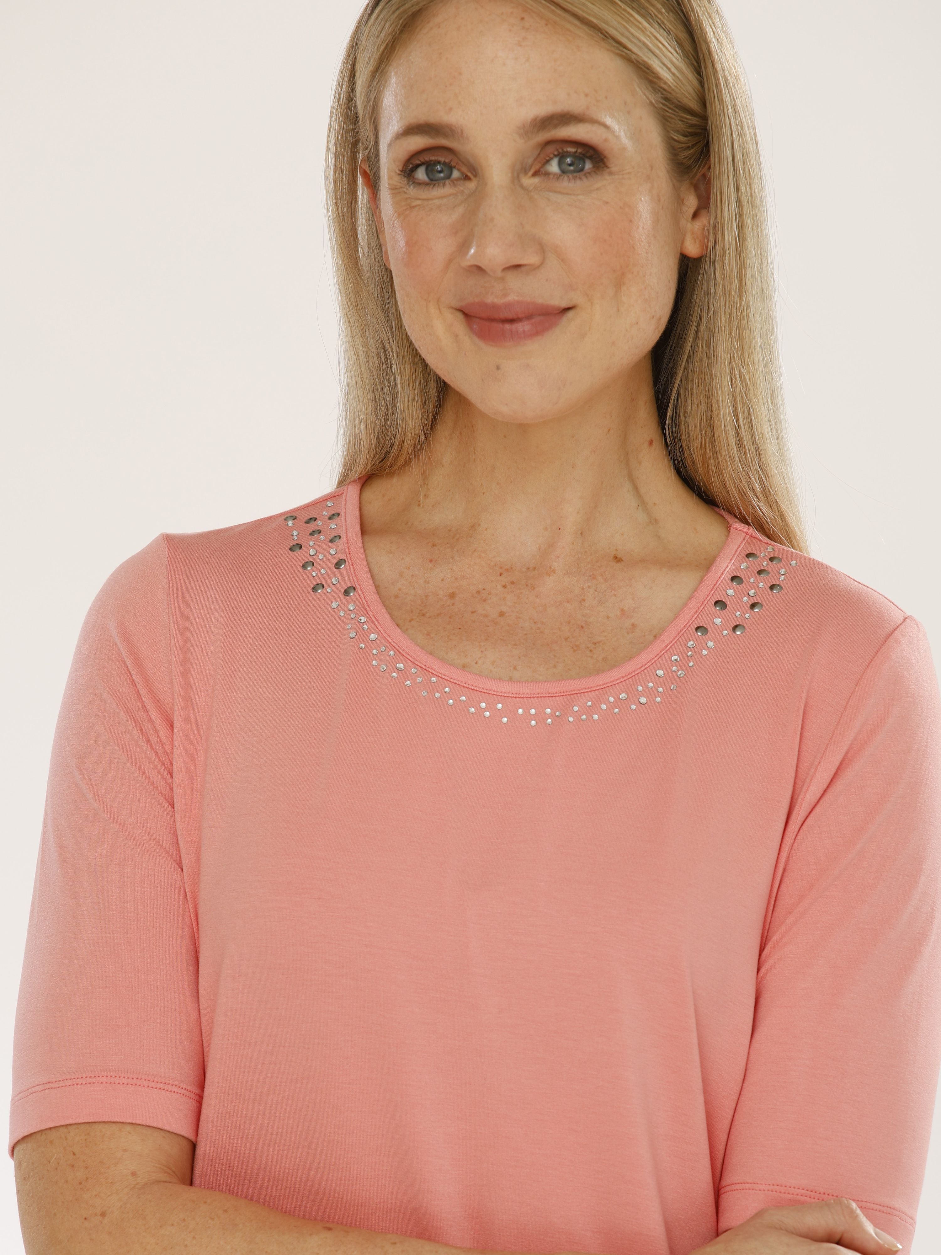 T-Shirt Zalm Gollehaug ( 23203/345 )