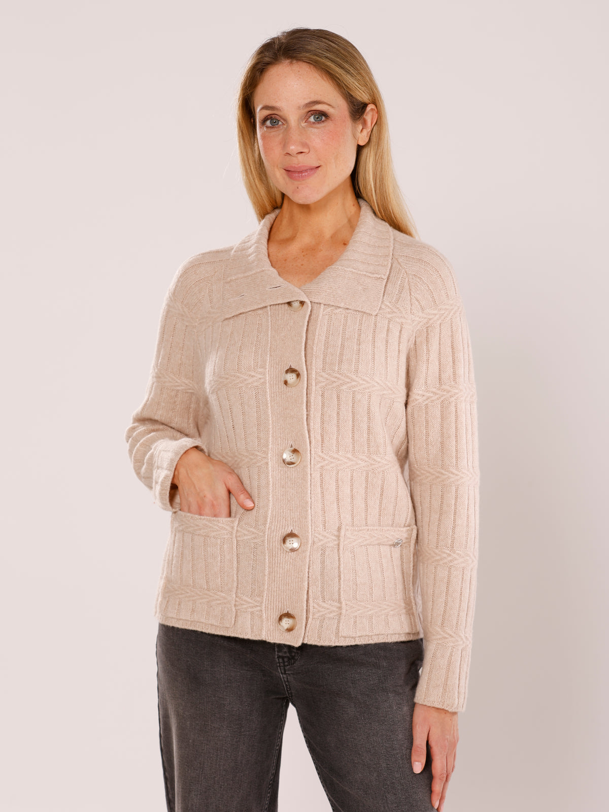 Giletpull Beige Gollehaug ( 12583/139 )