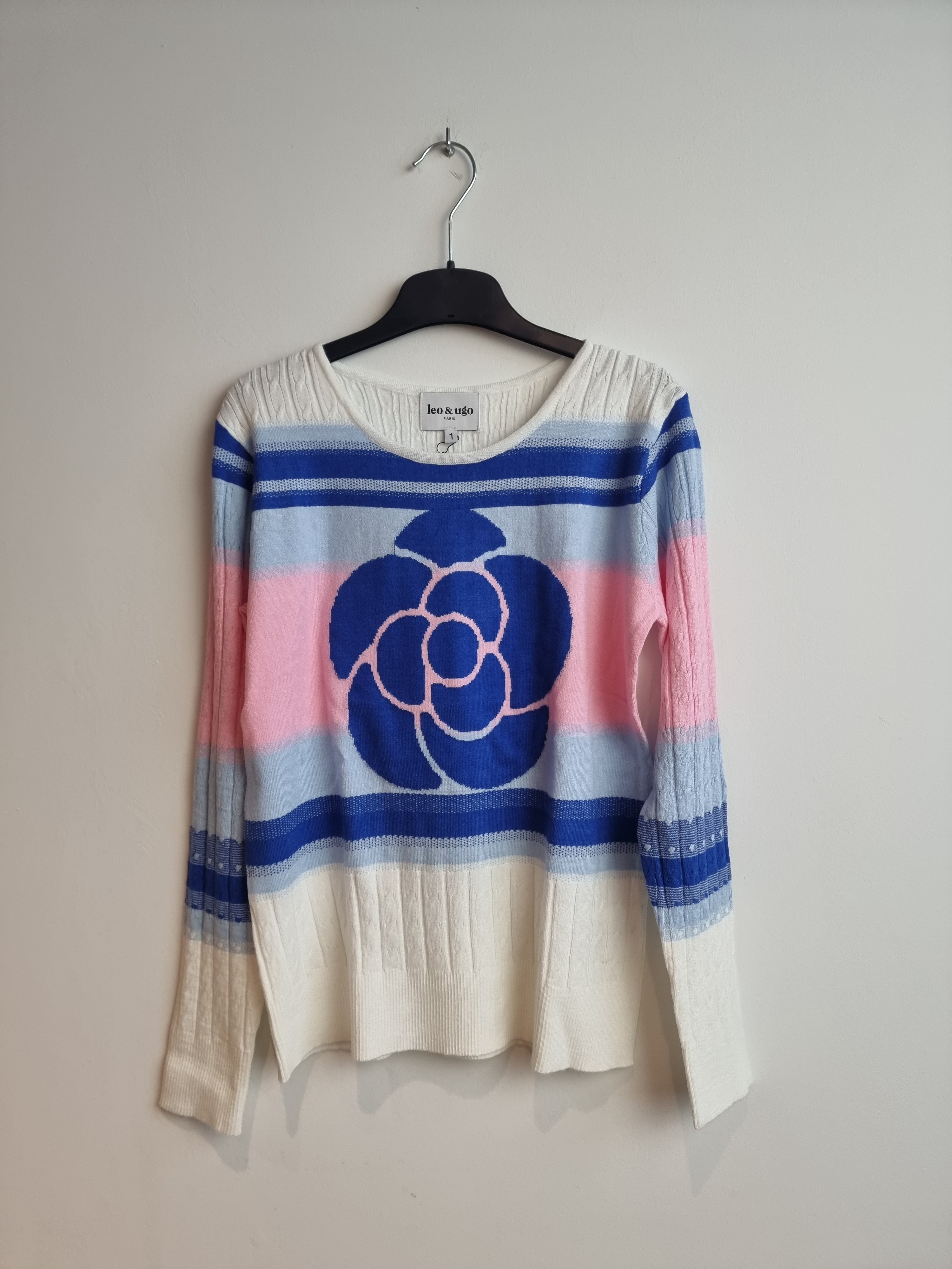 Pull Rose Léo &amp; Ugo ( Aw497 )