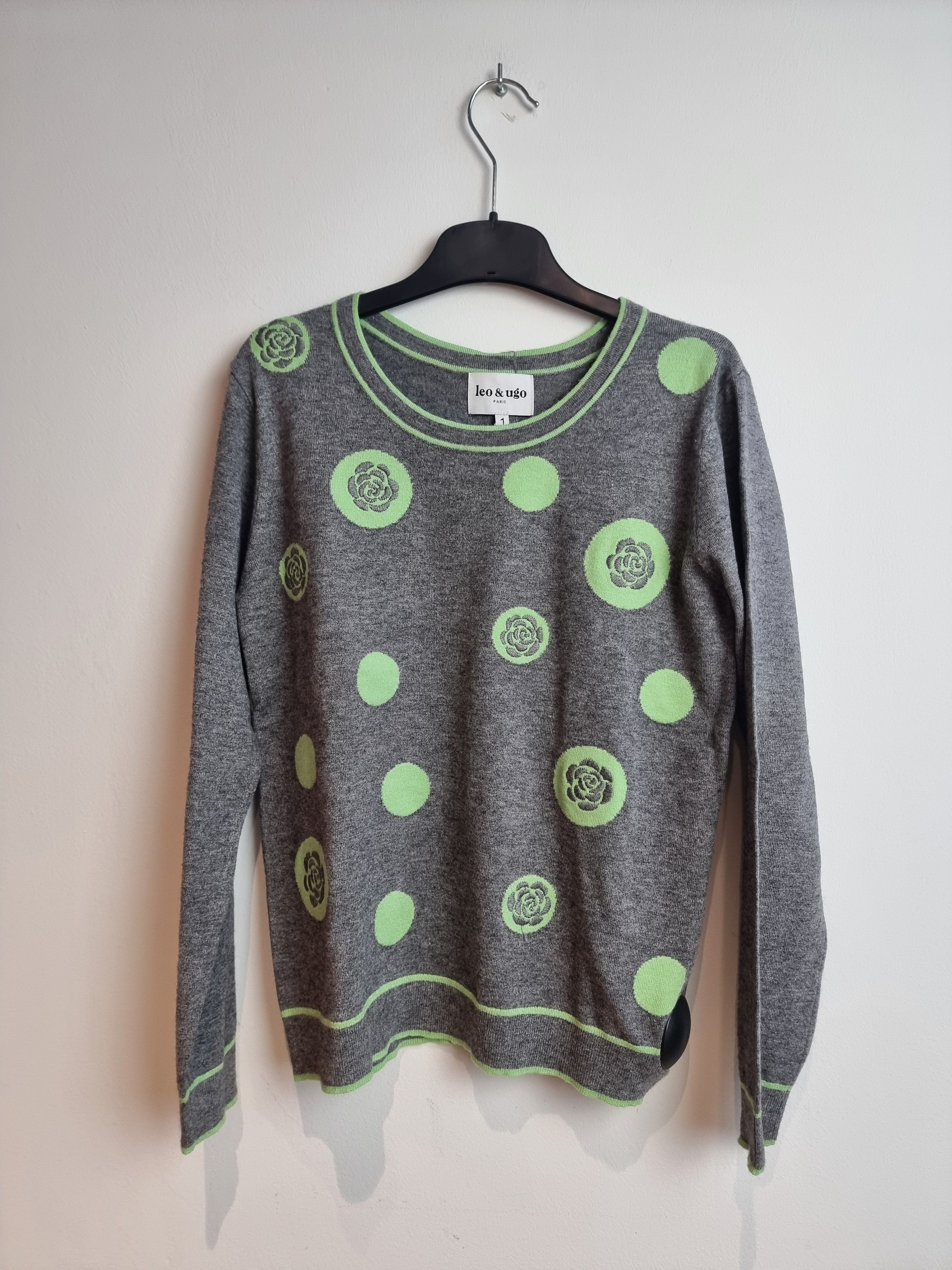 Pull Gris Leo &amp; Ugo ( Aw421/Gris Foncé Menthe )