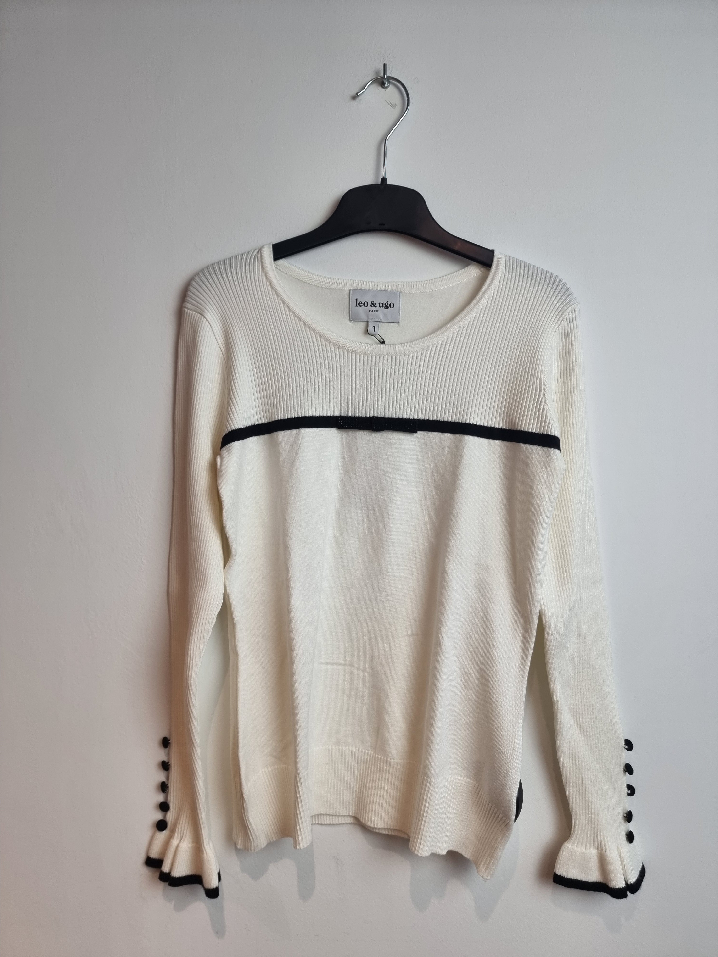 Pull Blanc Leo &amp; Ugo ( Bw513/Offwh Noir )