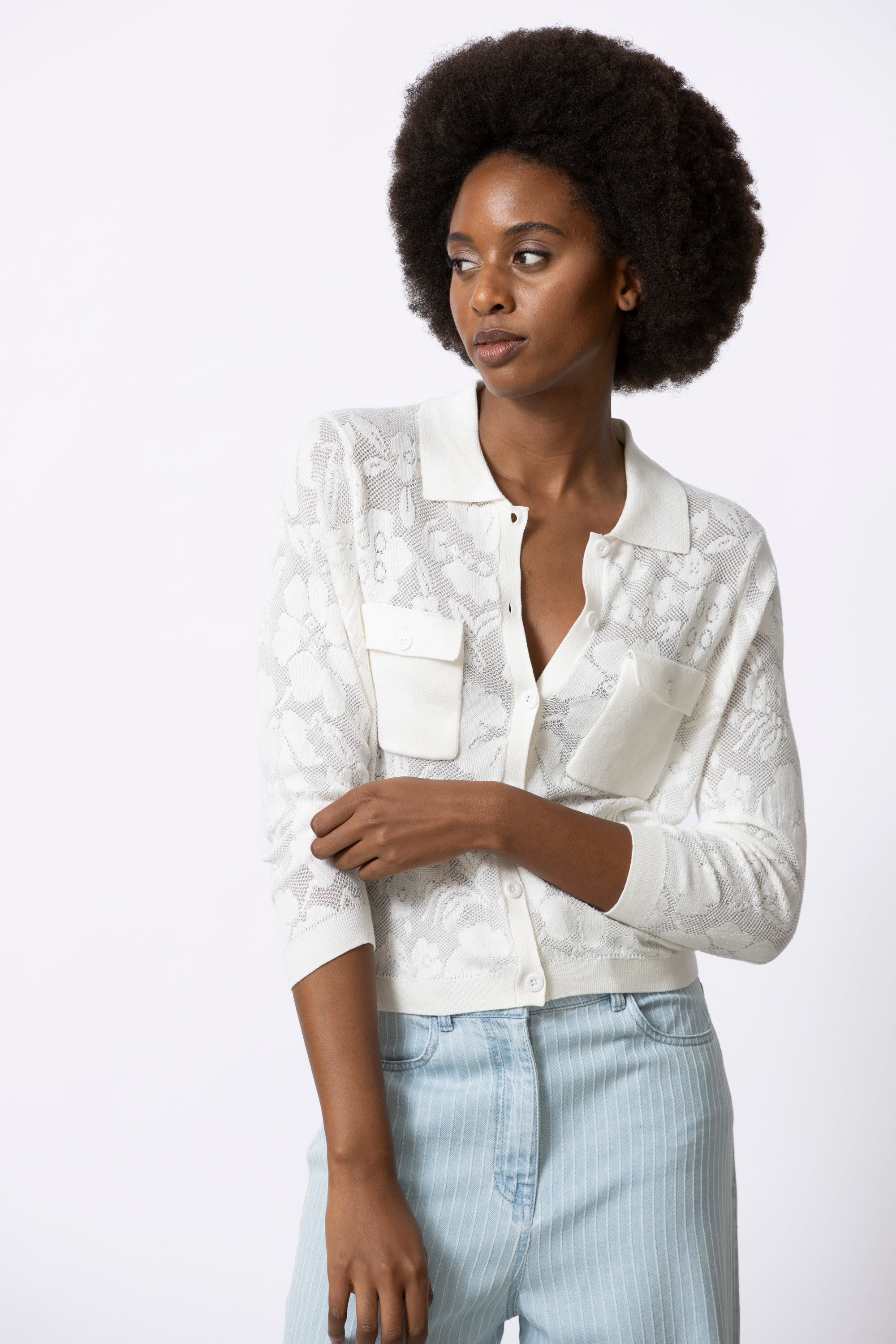 Giletpull Ecru Gigue ( Flore 422/102 )