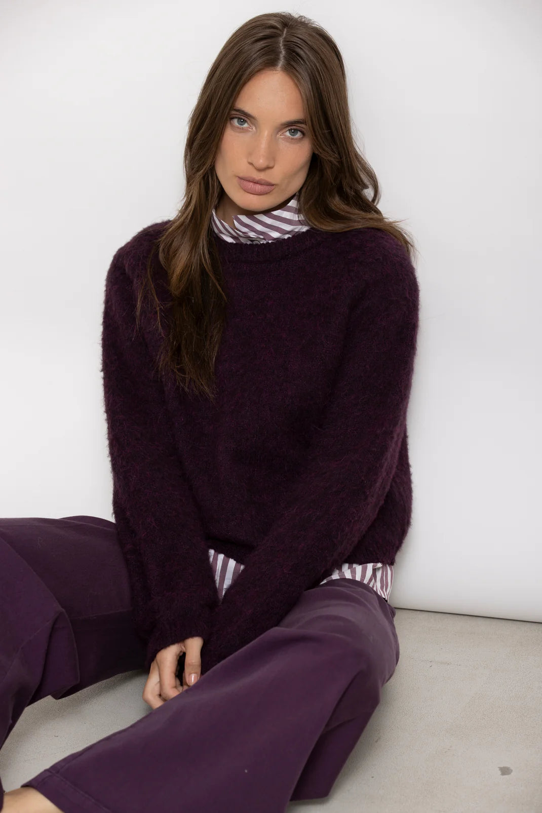 Pull Aubergine Gigue (Ludo 830B/2463)