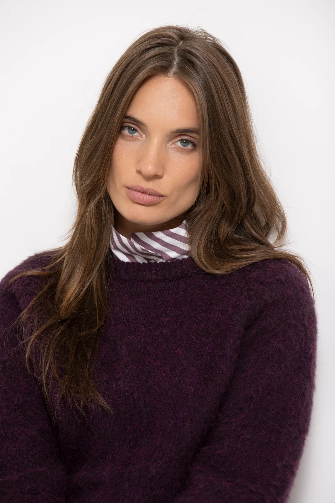Pull Aubergine Gigue (Ludo 830B/2463)