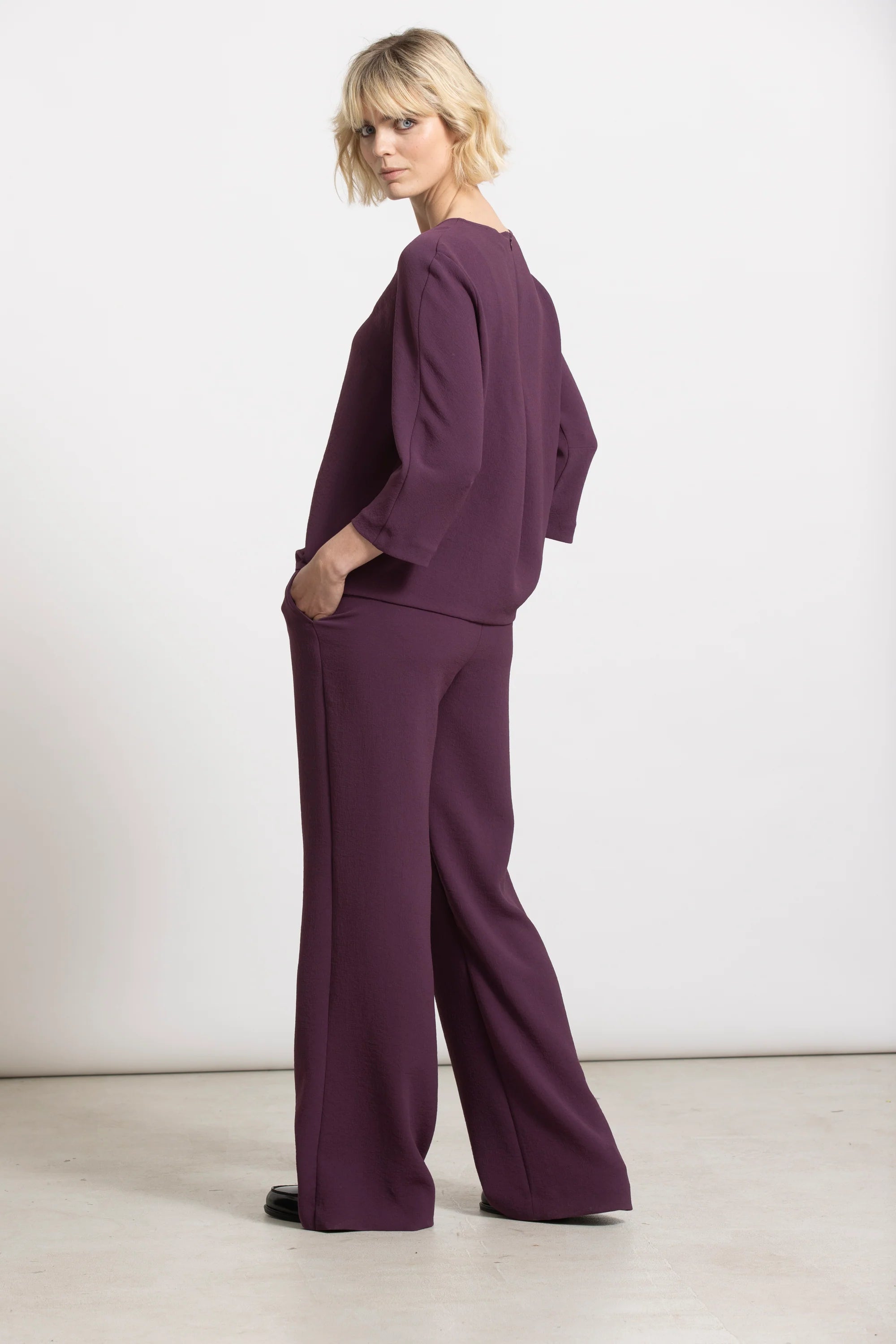 Broek Aubergine Gigue ( Relam/2463 )