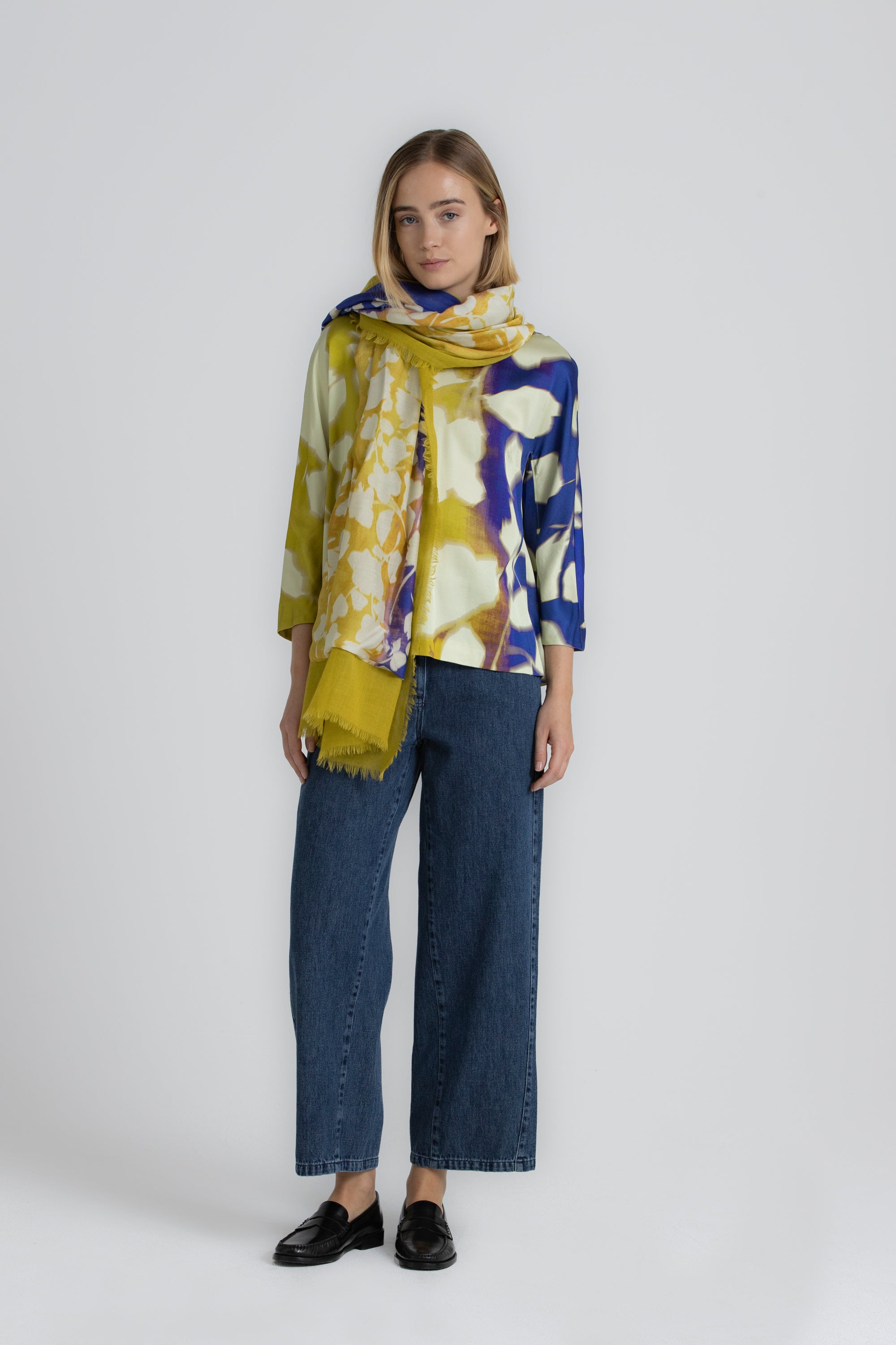 Sjaal Geel Gigue ( Scarf 6 886/2324 )