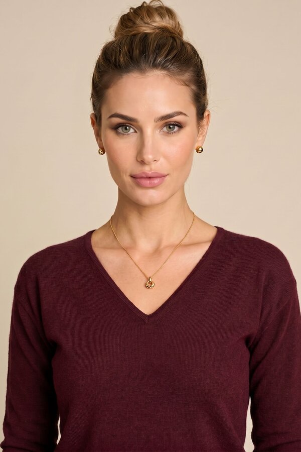 Pull Bordeaux Due Amanti ( Almery/Bordeaux )