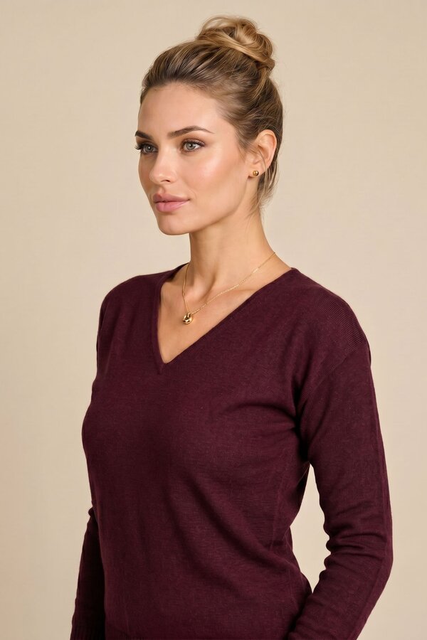 Pull Bordeaux Due Amanti ( Almery/Bordeaux )