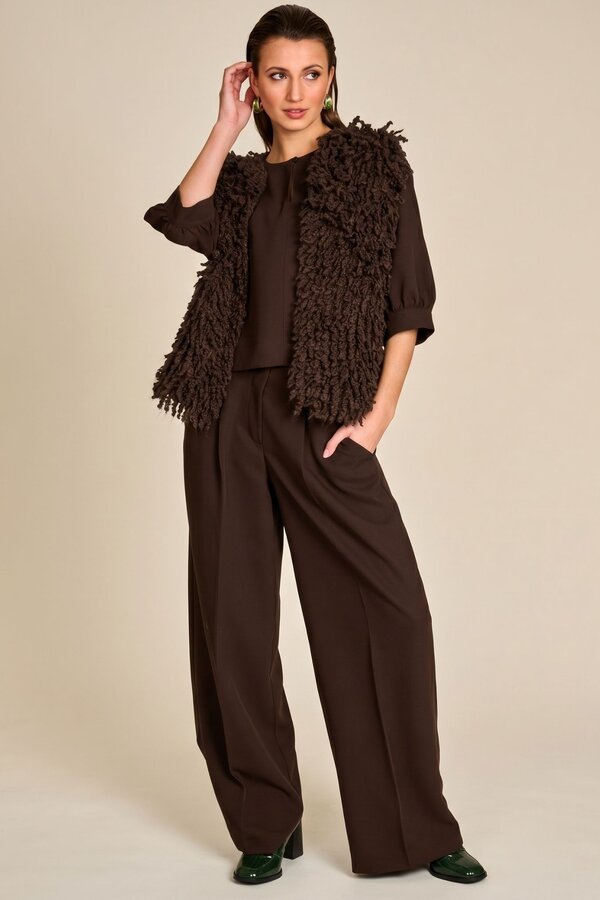 Giletvest Bruin Due Amanti ( Dolly/Dark Choc )