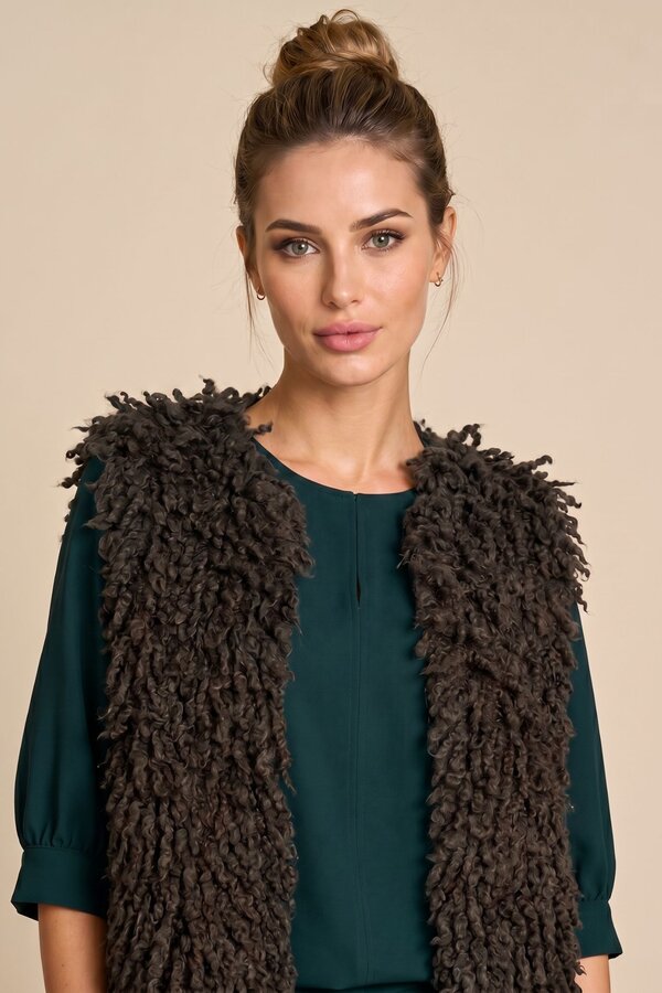 Giletvest Bruin Due Amanti ( Dolly/Dark Choc )