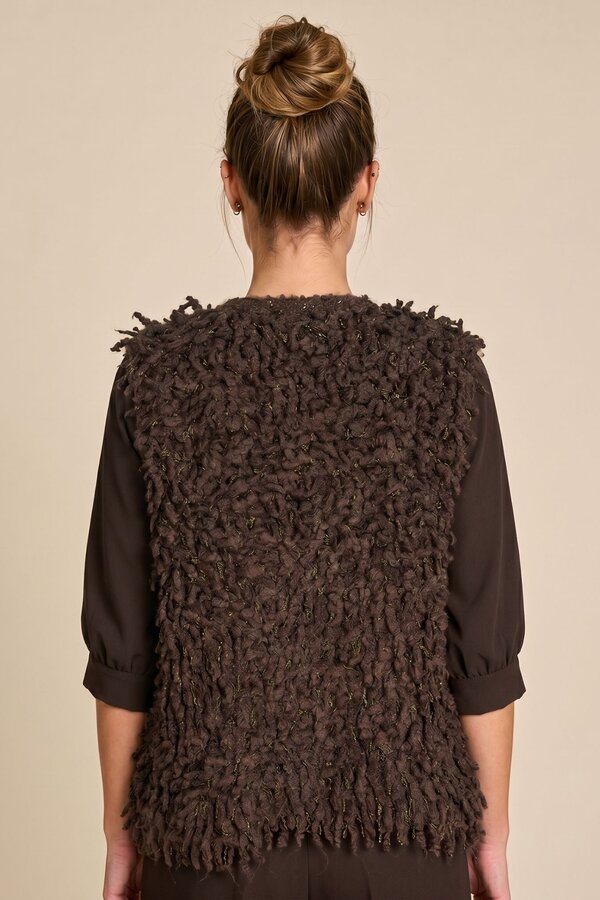 Giletvest Bruin Due Amanti ( Dolly/Dark Choc )