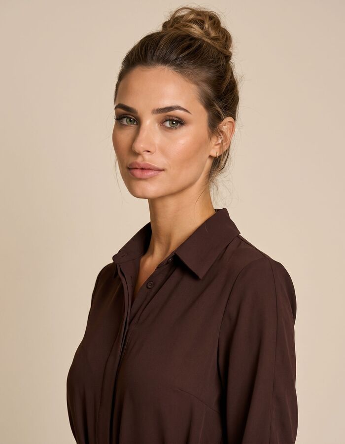 Robe marron Due Amanti ( Dolores /Chocolat foncé )
