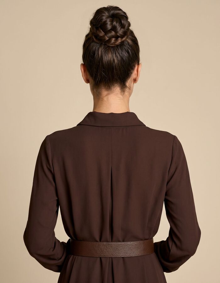 Robe marron Due Amanti ( Dolores /Chocolat foncé )