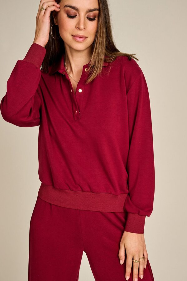 Pull Bordeaux Due Amanti ( Ivoire/Bordeaux )