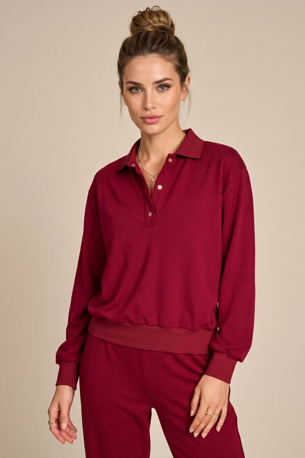 Pull Bordeaux Due Amanti ( Ivoire/Bordeaux )