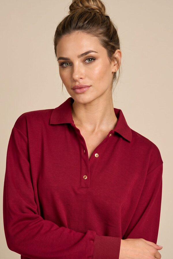 Pull Bordeaux Due Amanti ( Ivoire/Bordeaux )