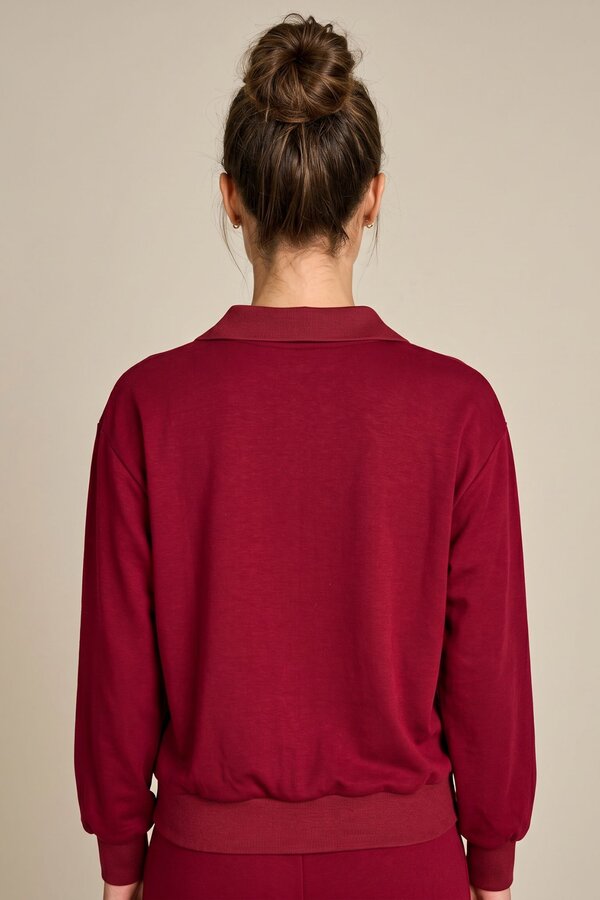 Pull Bordeaux Due Amanti ( Ivoire/Bordeaux )